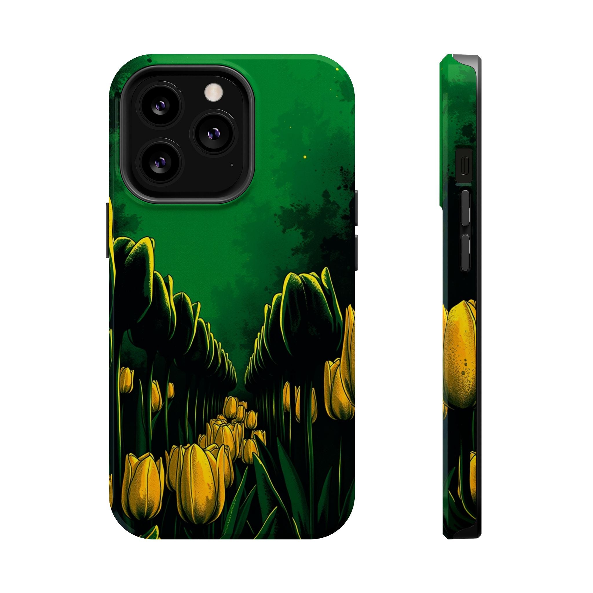 iPhone Tulip Row Emerald Green And Gold Slim Snap Case · iPhone Case