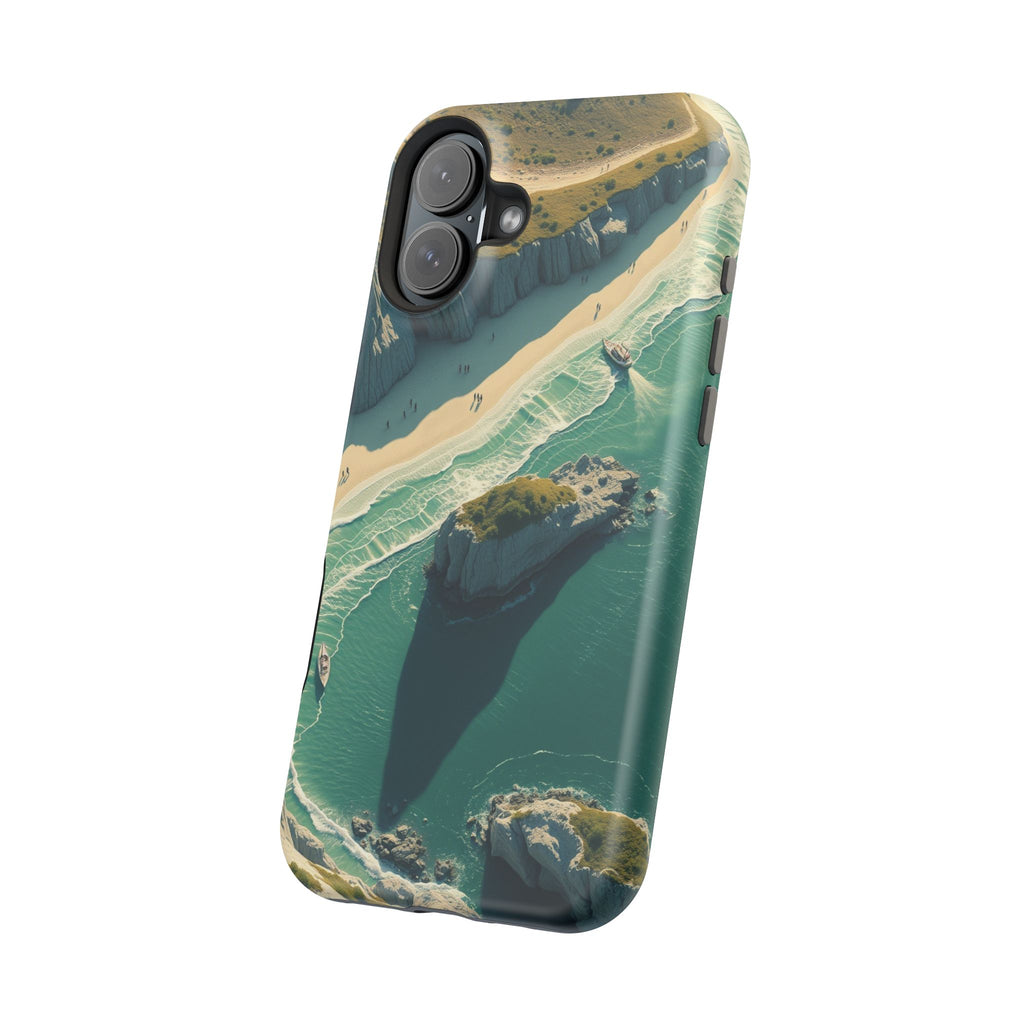 iPhone Sage And Ivory Shoreline Aerial Slim Everyday Designer Case · iPhone Case