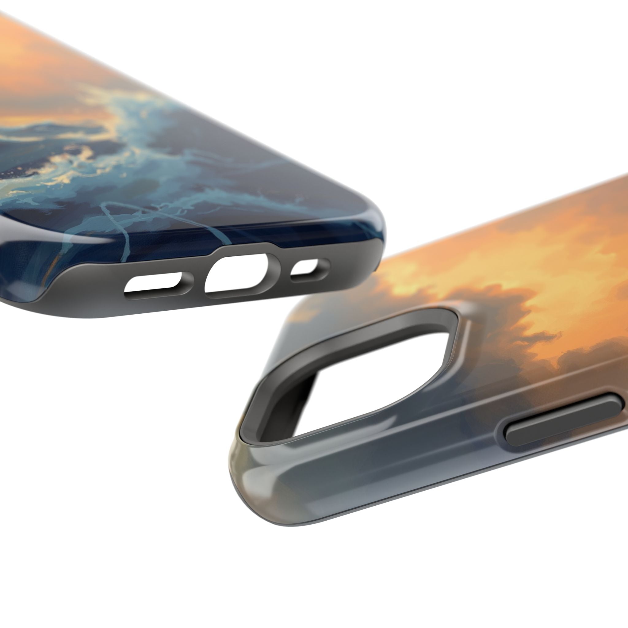 iPhone Sunset Amber And Peach Storm at Sea Slim iPhone Everyday · iPhone Case