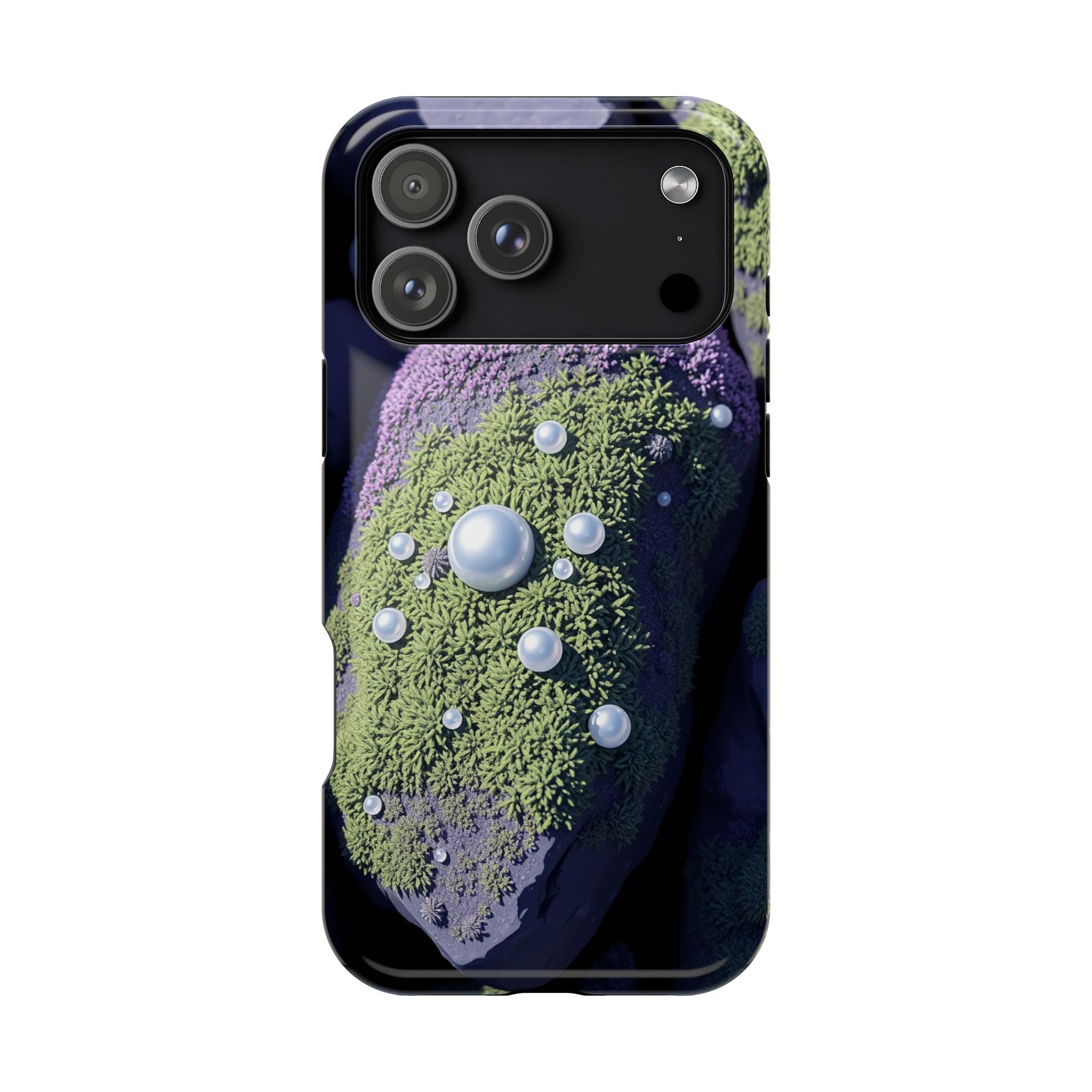 iPhone Moss Covered Rocks Electric Art Slim Everyday Designer Case · iPhone Case