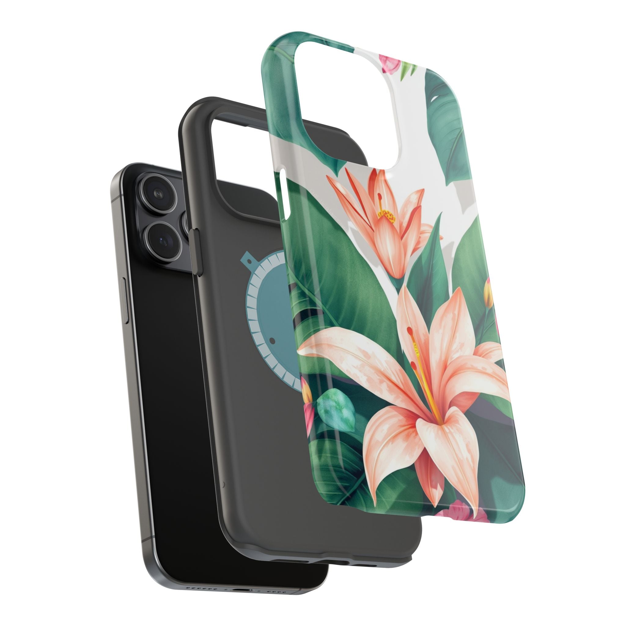 iPhone Tropical Bloom Sage And Ivory Slim Snap Case Gal · iPhone Case