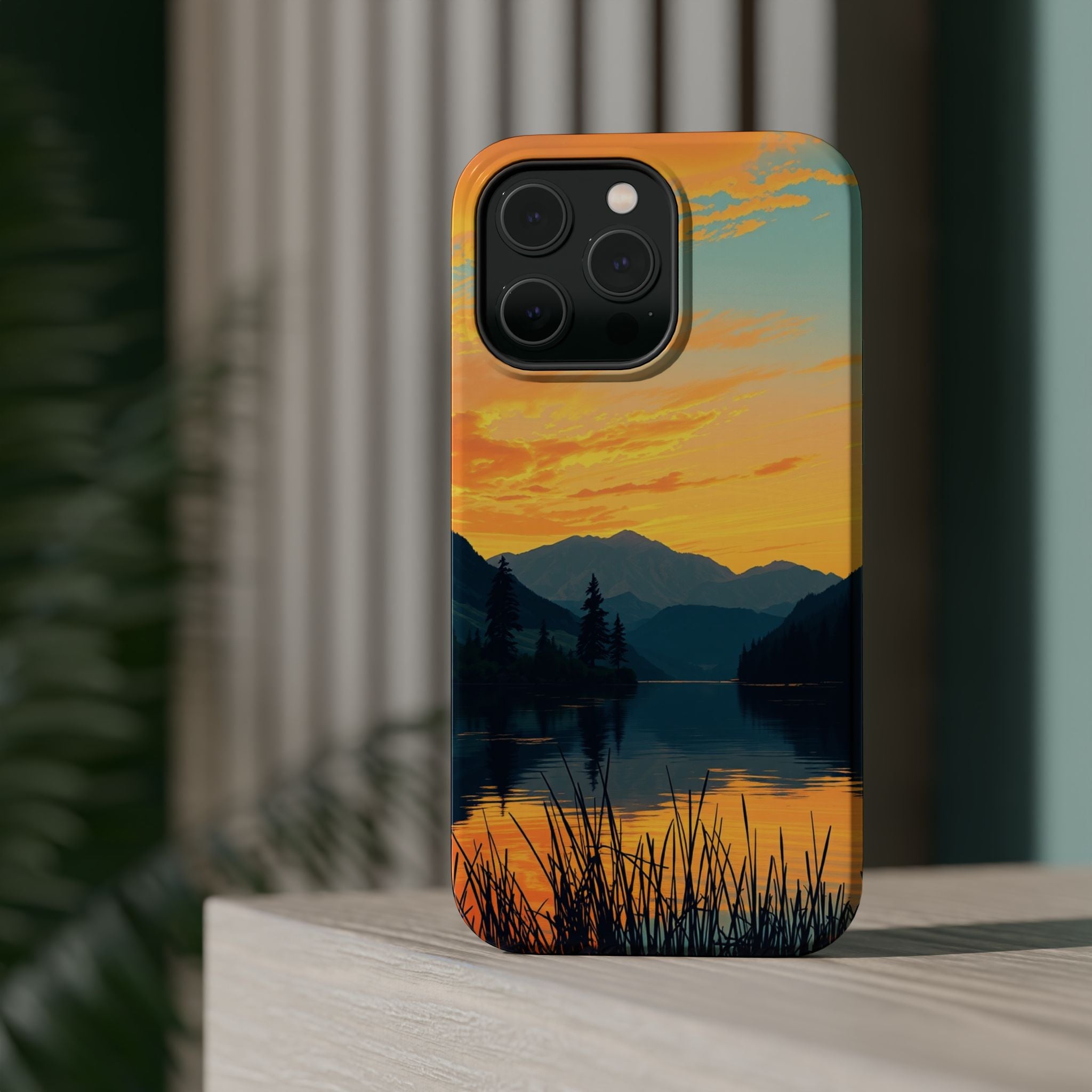 iPhone Lake at Twilight Oil Painting Impressionist iPhone Artistic · iPhone Case