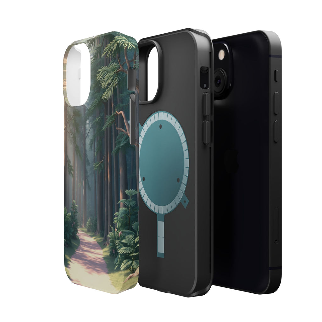 iPhone Mint And Blush Misty Forest Path Slim Everyday iPhone Designer · iPhone C