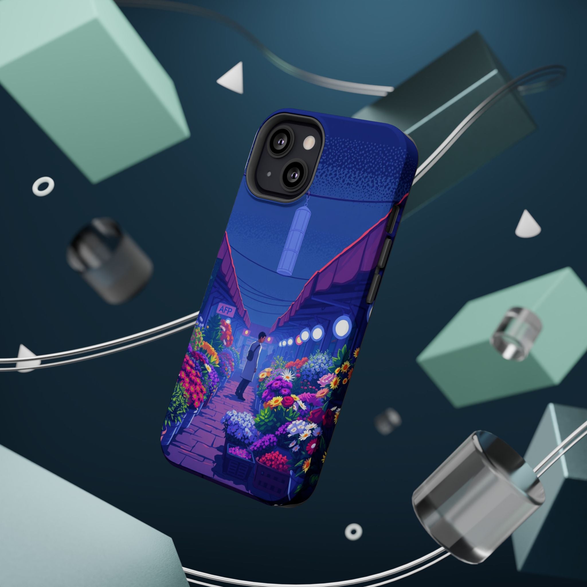 iPhone Flower Market Electric Art Bold Modern Everyday Snap Case · iPhone Case