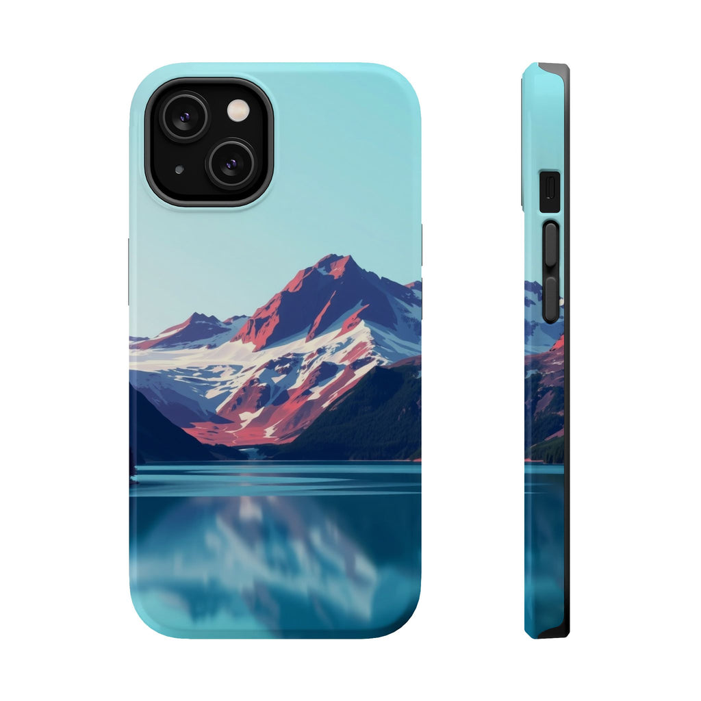 iPhone Cyan And Magenta Glacier Lake Slim Everyday Designer Case · iPhone Case