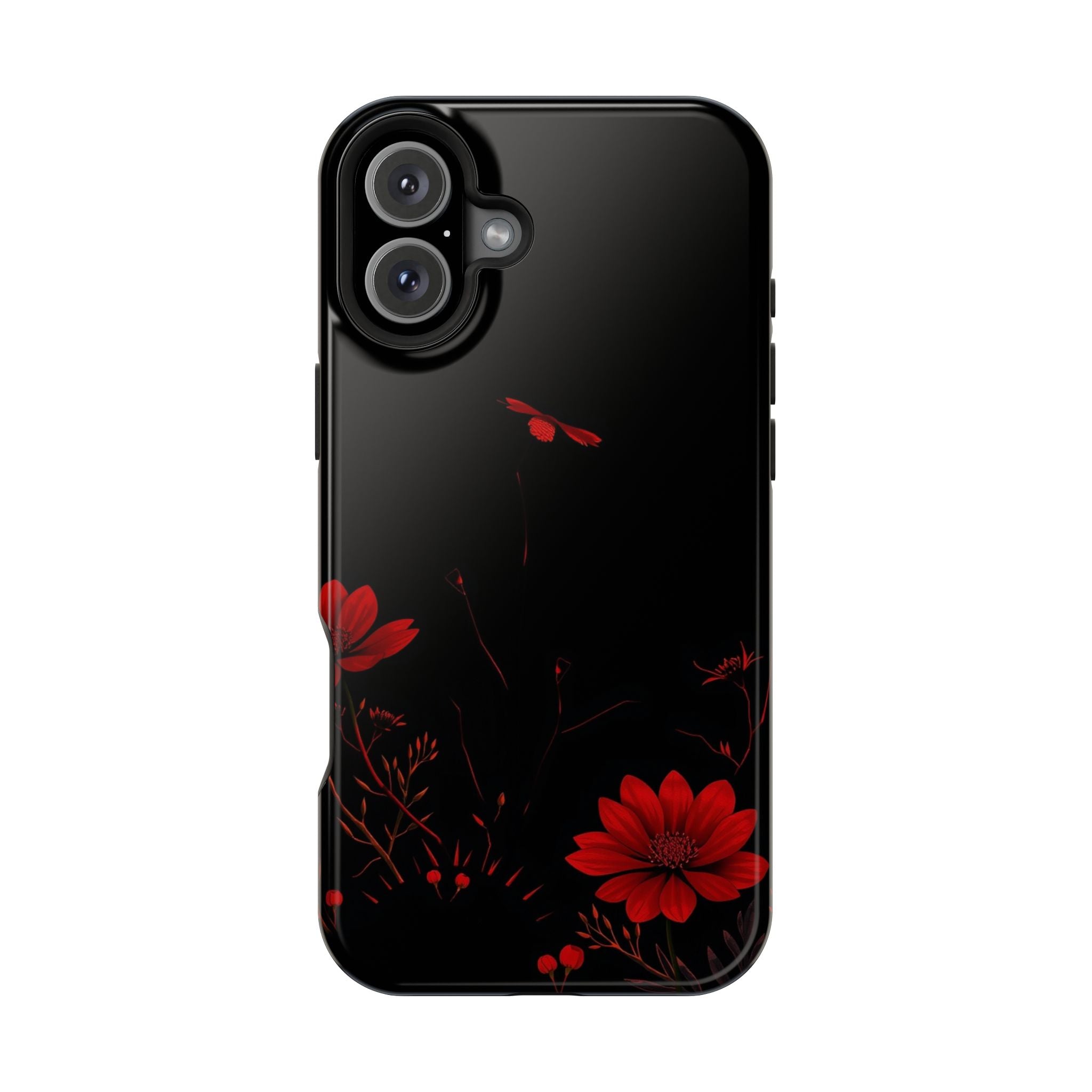 iPhone Black And Crimson Desert Flower Slim Everyday Designer Case · iPhone Case