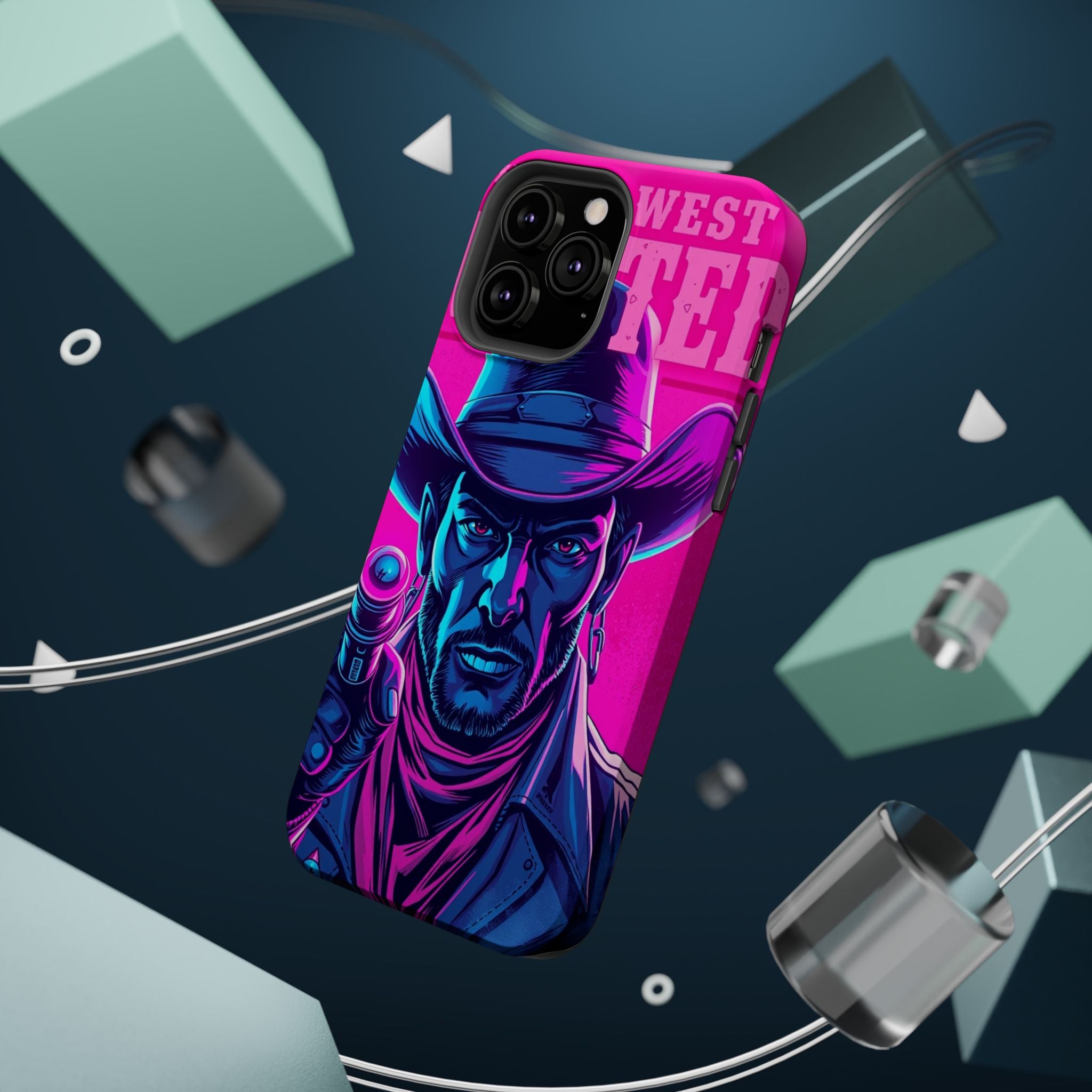 iPhone Wild West Wanted Neon Cyberpunk Slim Everyday Designer Case · iPhone Case