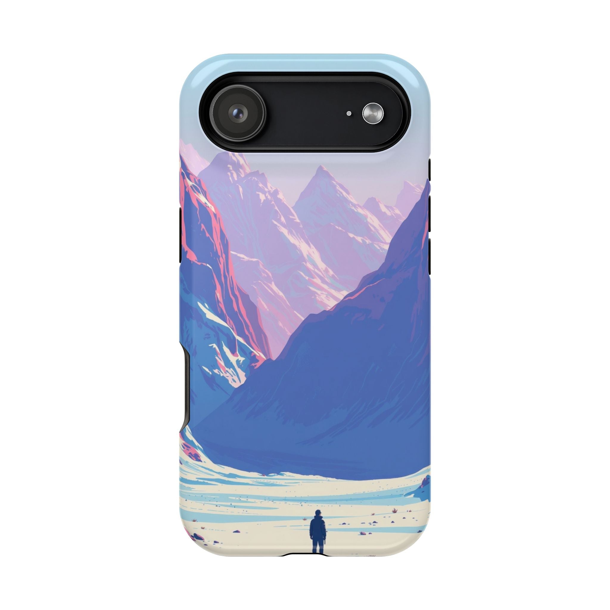 iPhone Cyan And Magenta Tundra Expanse Slim Everyday Designer Case · iPhone Case