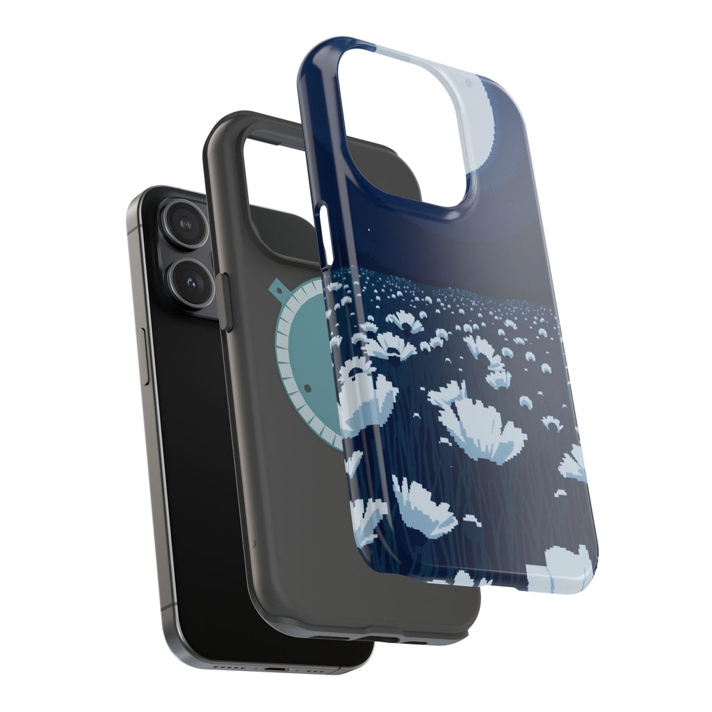 iPhone Poppy Field Pixel Art -Bit Bold Modern Everyday Snap Case · iPhone Case