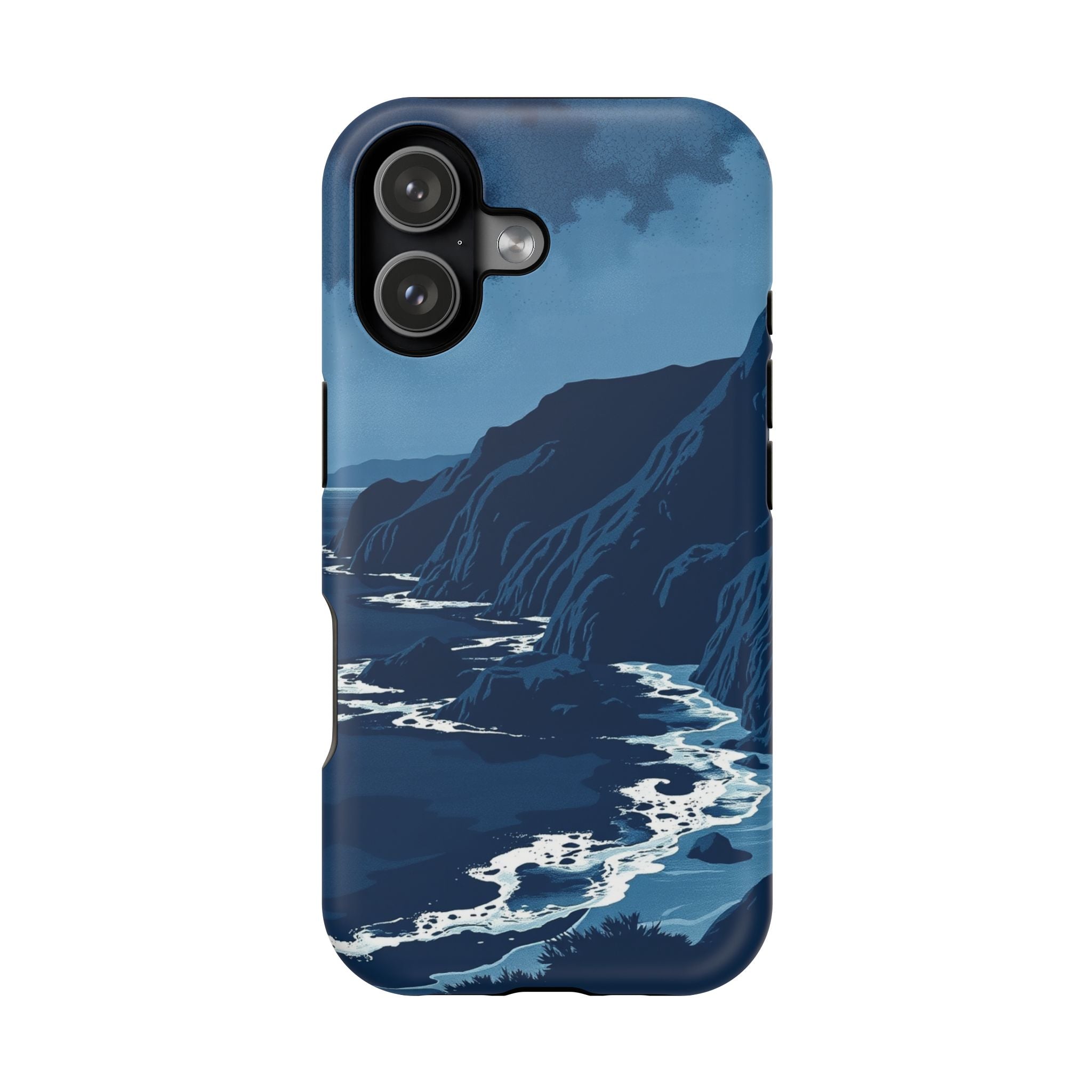 iPhone Midnight Blue And Silver Hibiscus Coast Carry Case Slim Snap Case · iPhon