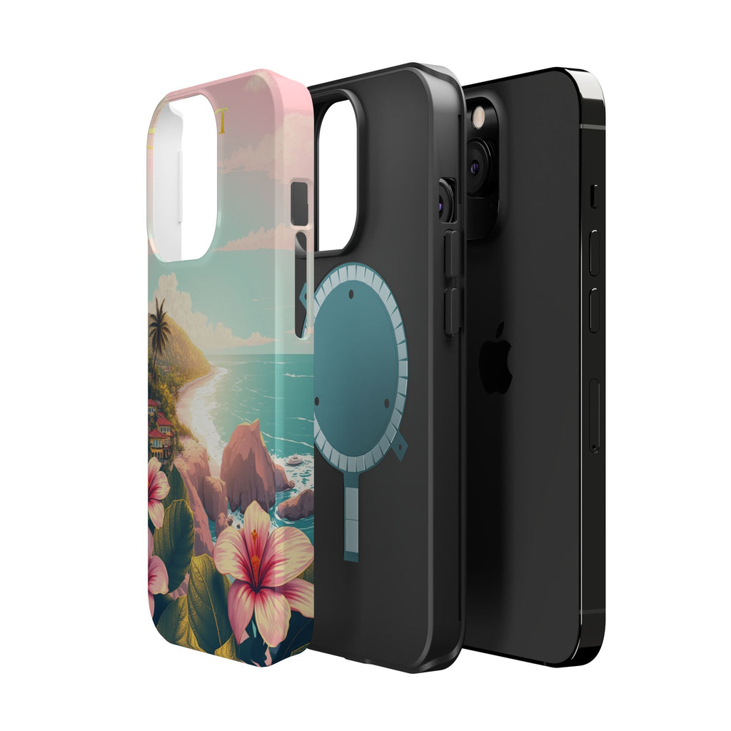 iPhone Mint And Blush Hibiscus Coast Slim Everyday iPhone 14 Designer · iPhone C