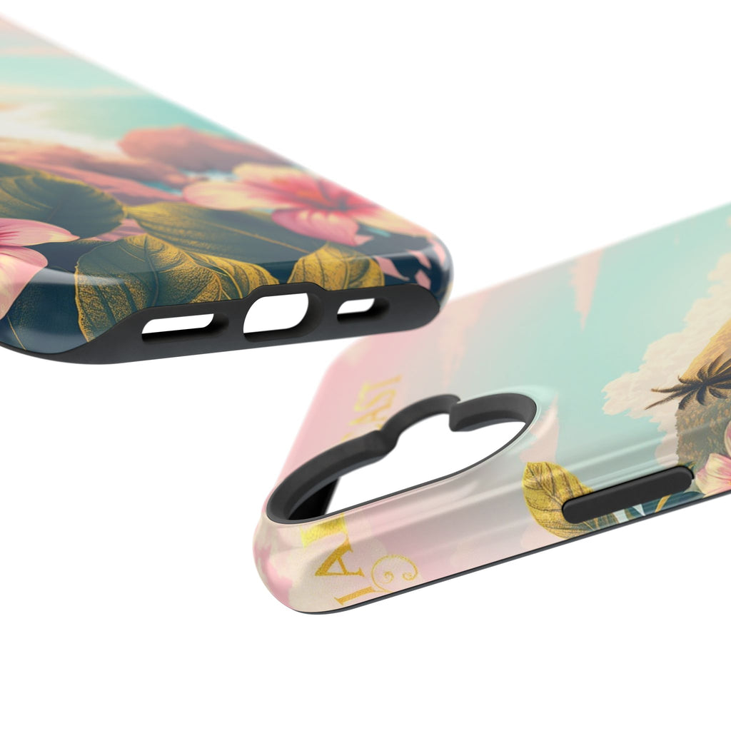 iPhone Mint And Blush Hibiscus Coast Slim Everyday iPhone 14 Designer · iPhone C