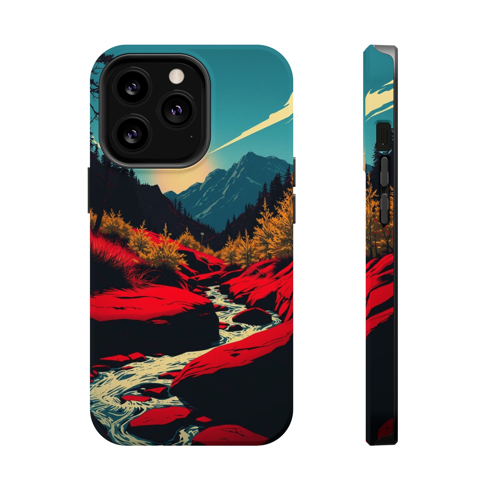 iPhone Earthy Spring Creek Design Bold Modern Everyday Snap Case · iPhone Case
