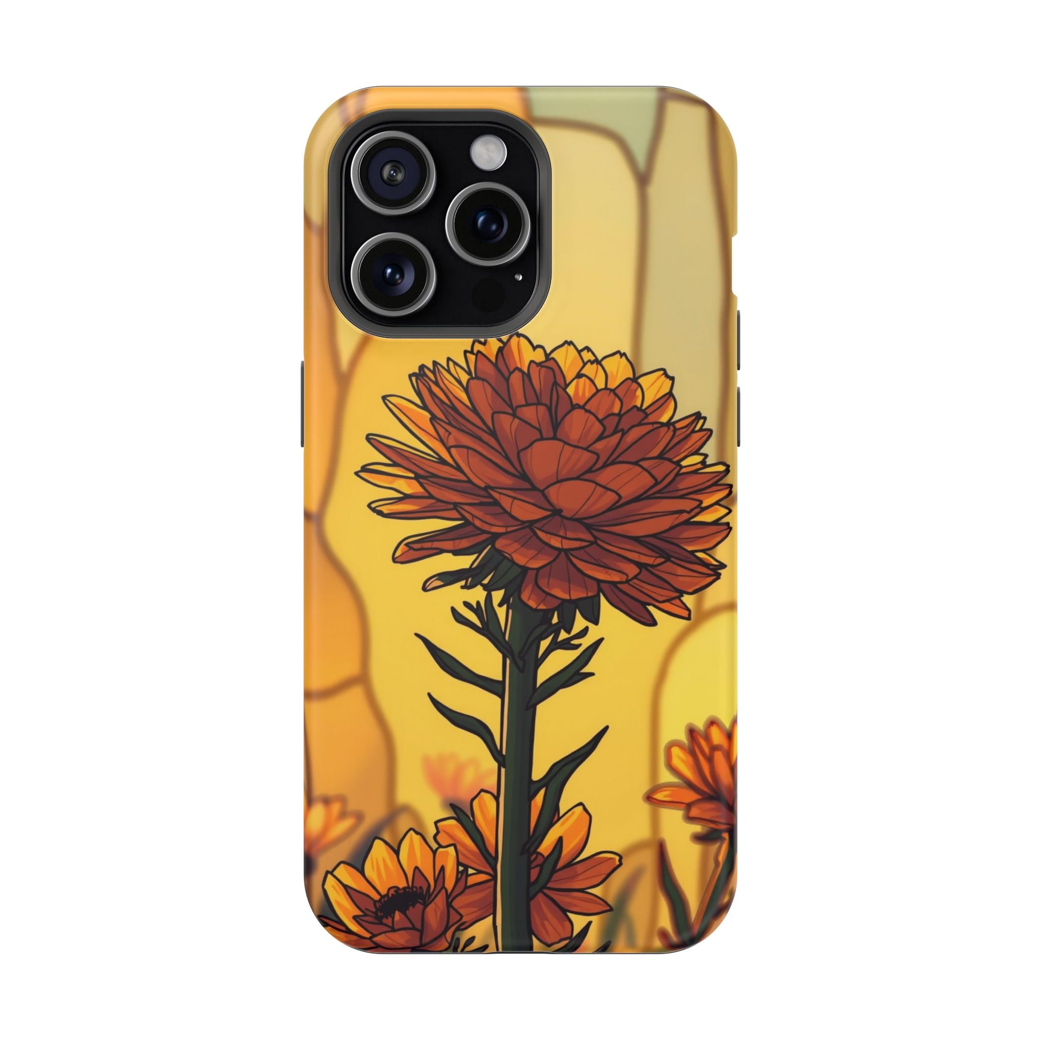 iPhone Sunset Amber And Peach Ranunculus Stack Soft iPhone Finish · iPhone Case