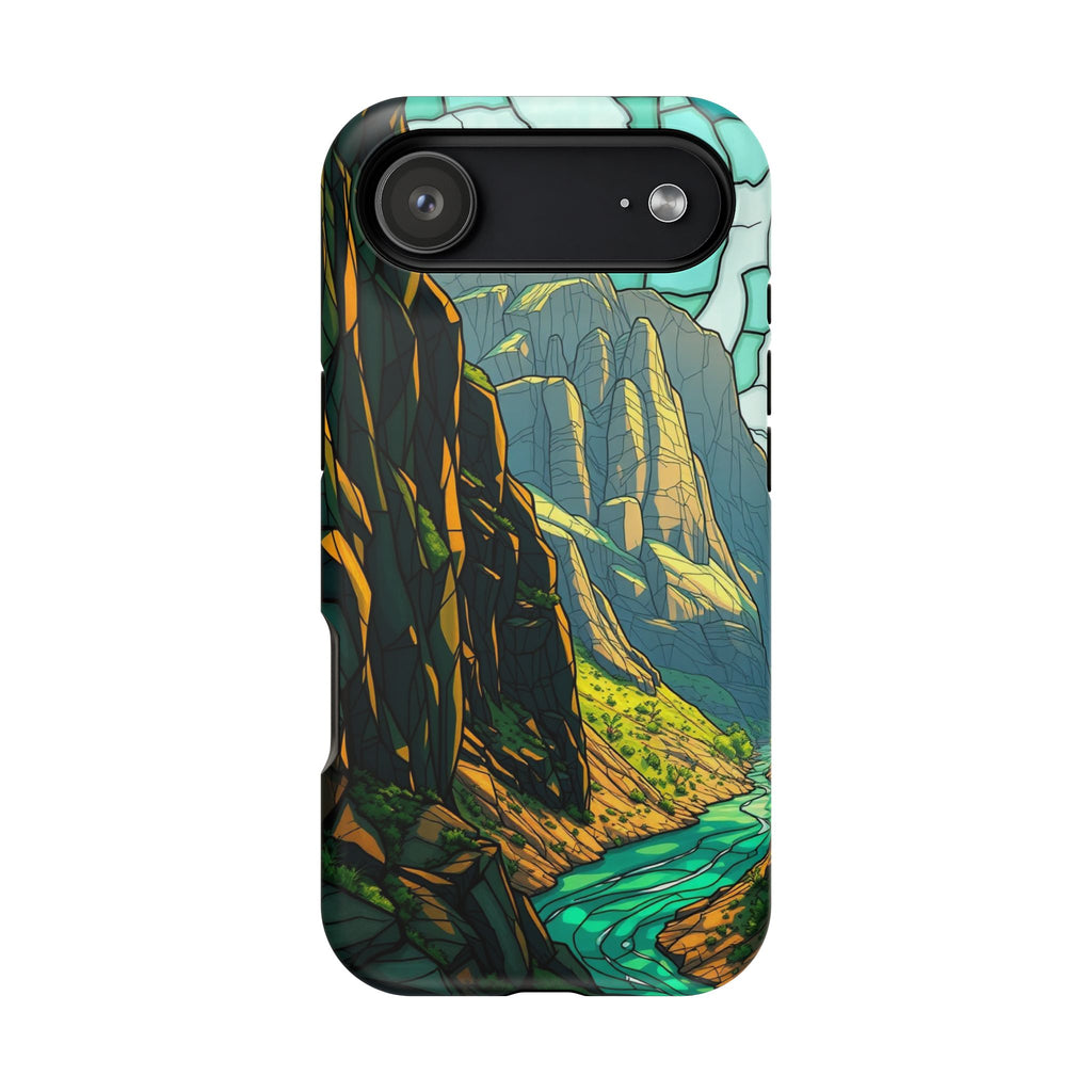 iPhone Emerald Green And Gold River Canyon Slim iPhone Everyday · iPhone Case