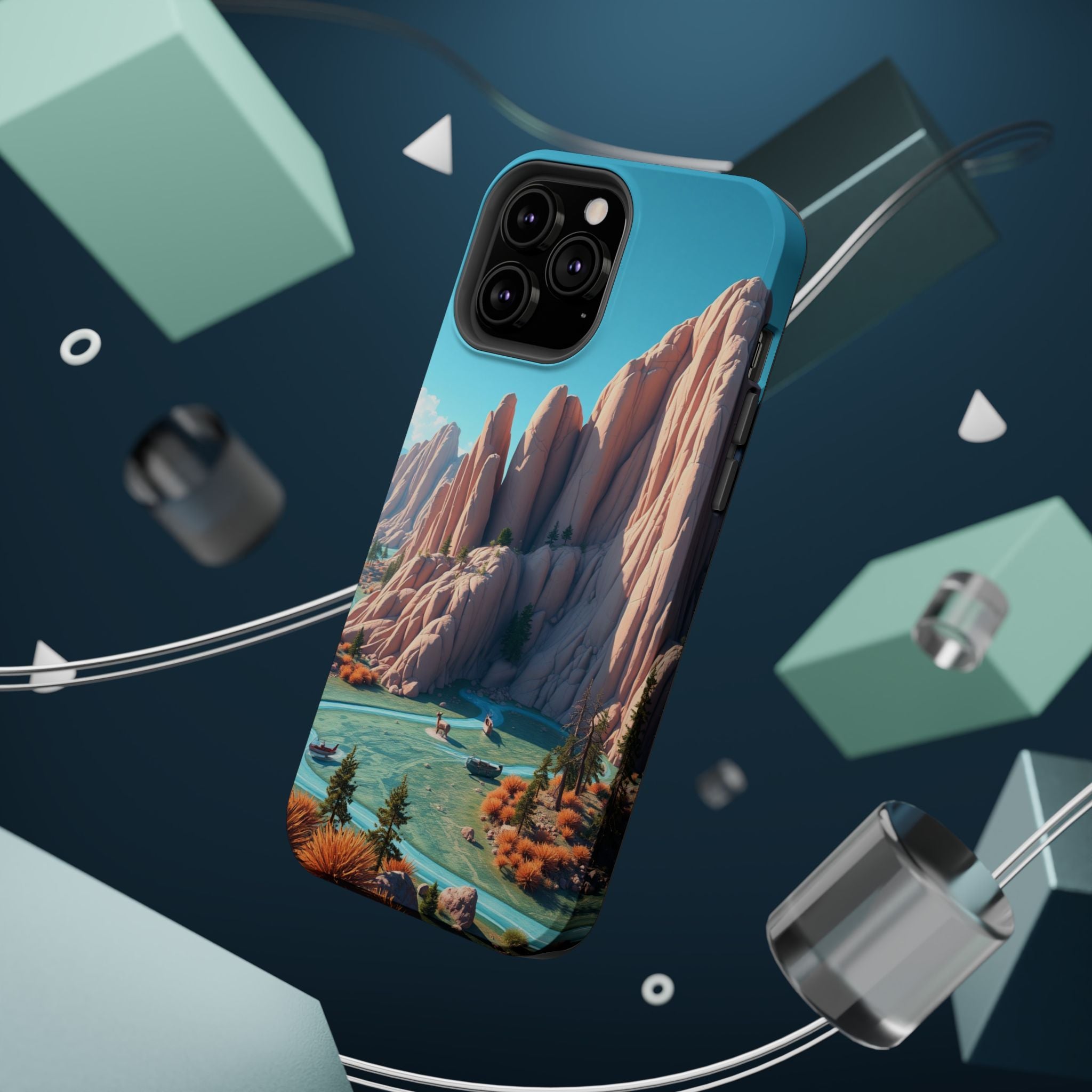iPhone Pine Ridge Electric Art Slim Everyday Designer Case · iPhone Case