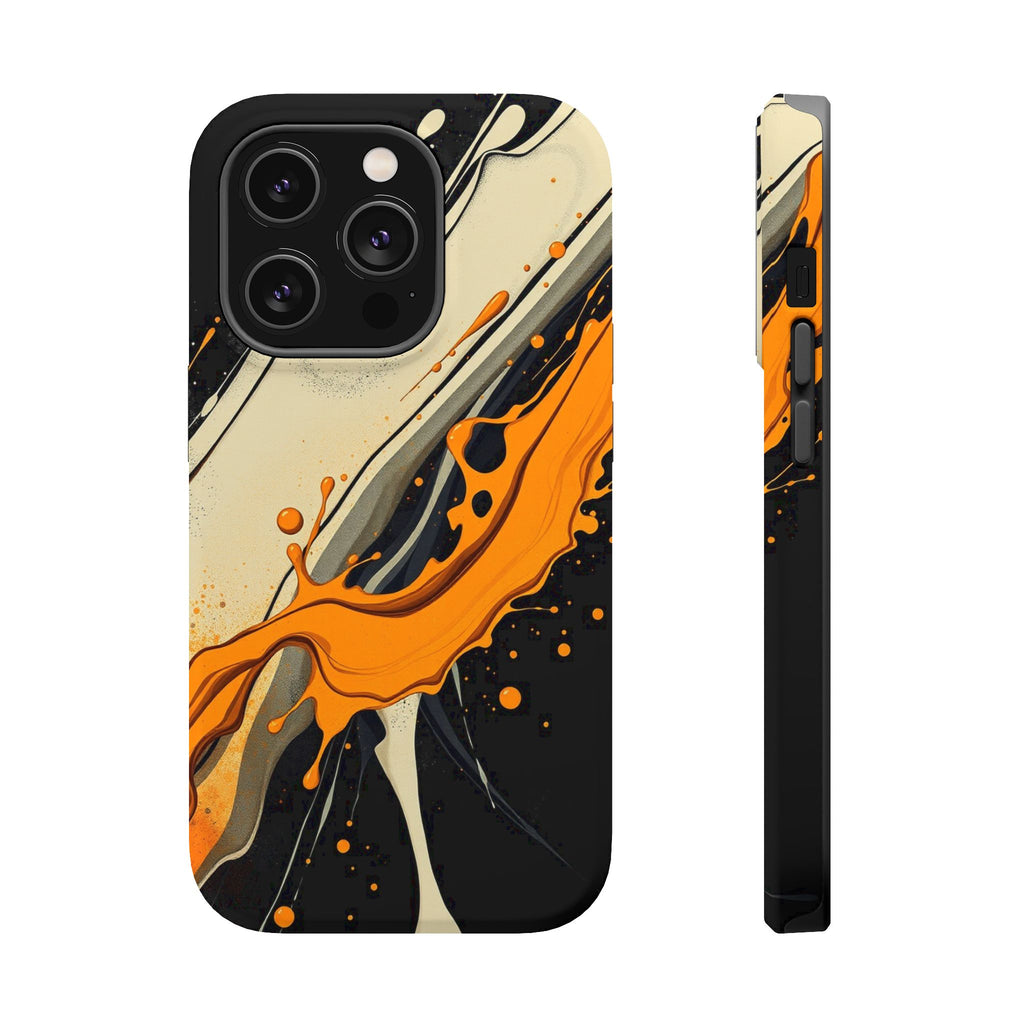 iPhone Mustard And Rust Paint Splash Slim Everyday Designer Case · iPhone Case