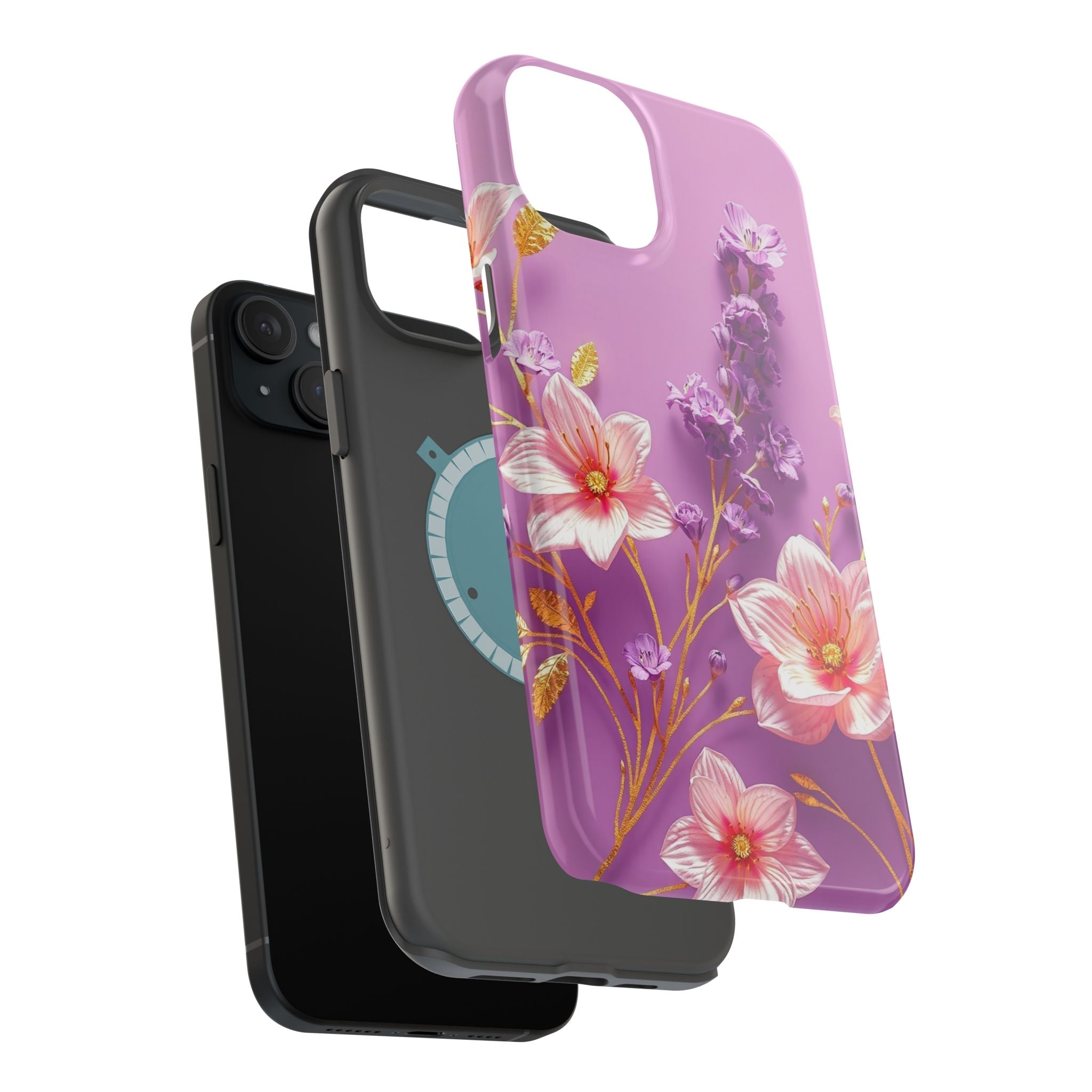 iPhone Radiant Floral Gold Foil Design Slim Everyday Designer Case · iPhone Case