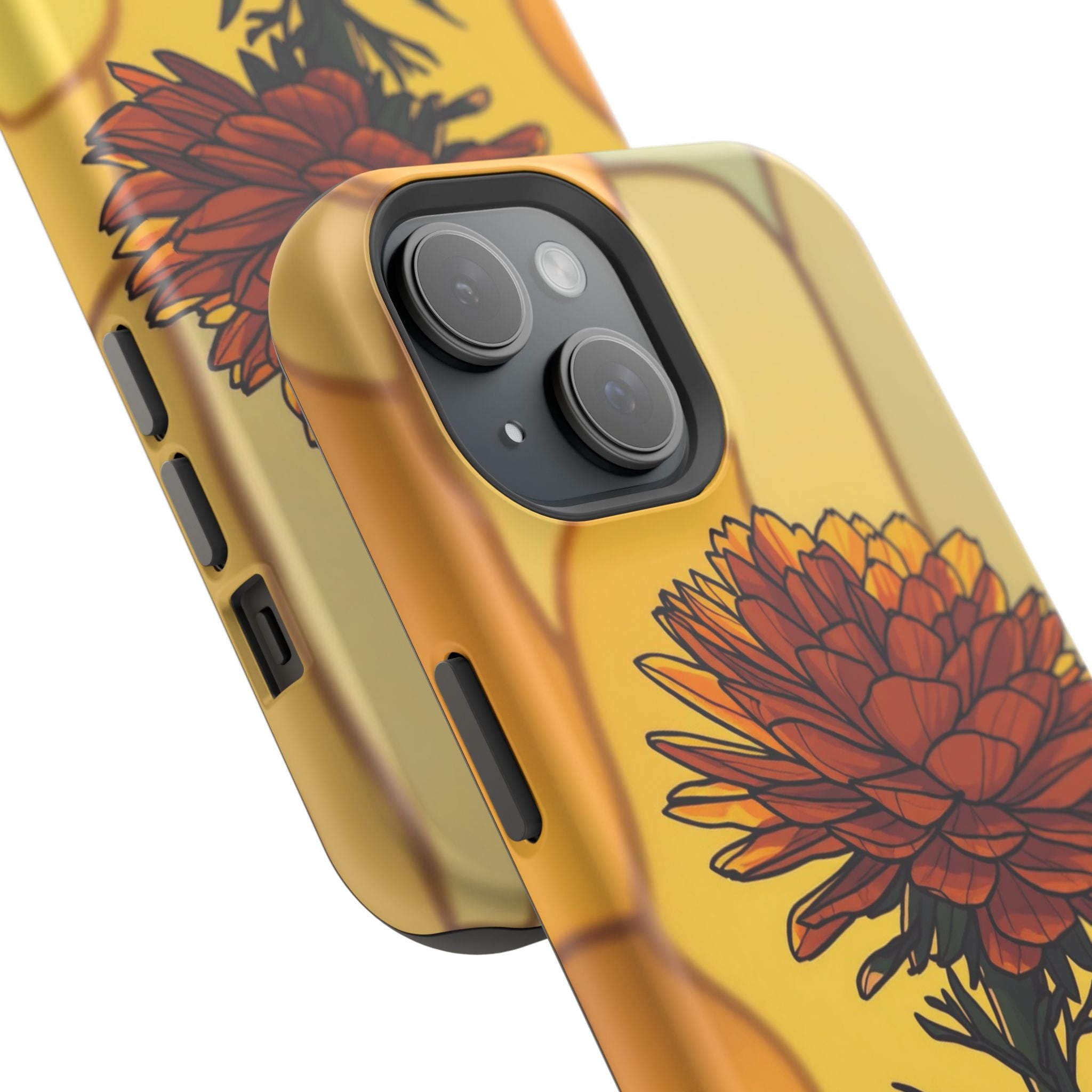 iPhone Sunset Amber And Peach Ranunculus Stack Soft iPhone Finish · iPhone Case