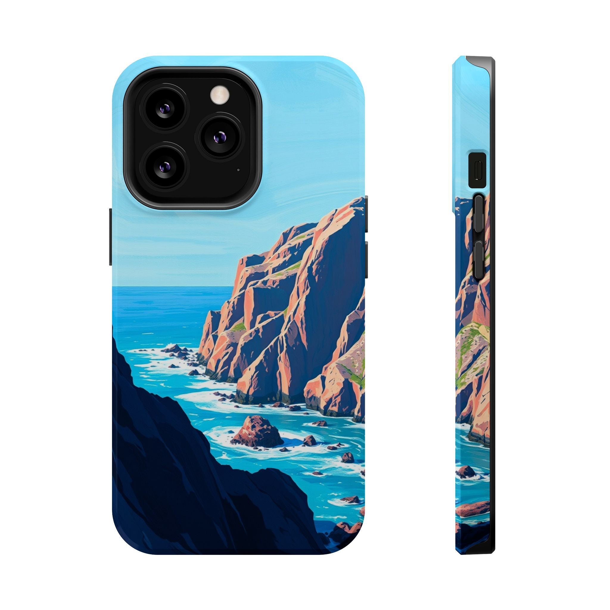 iPhone Rocky Coastline Oil Painting Impressionist iPhone Clean Minimal · iPhone