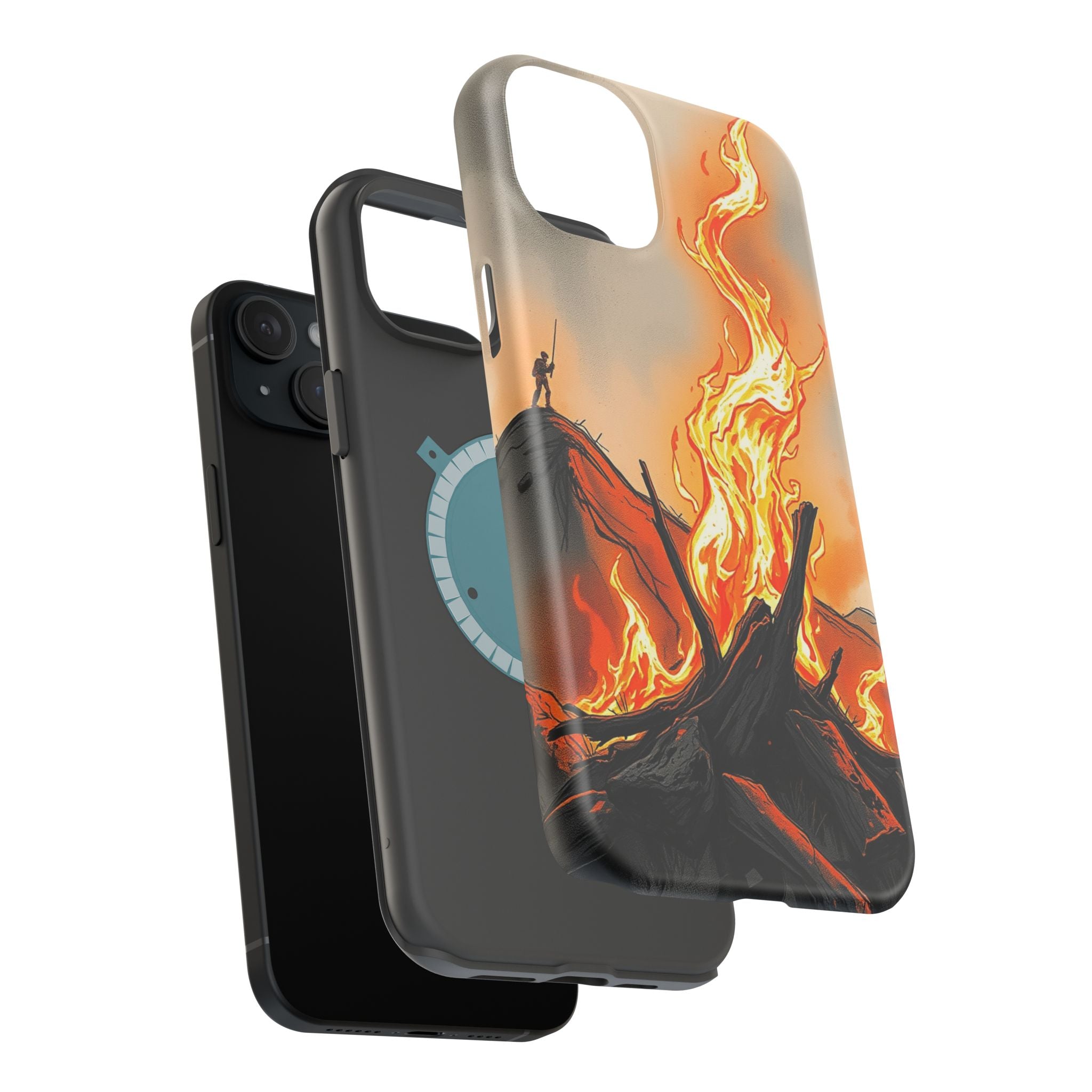 iPhone Wildfire Glow Hand-Drawn Sketch Slim Everyday Designer Case · iPhone Case