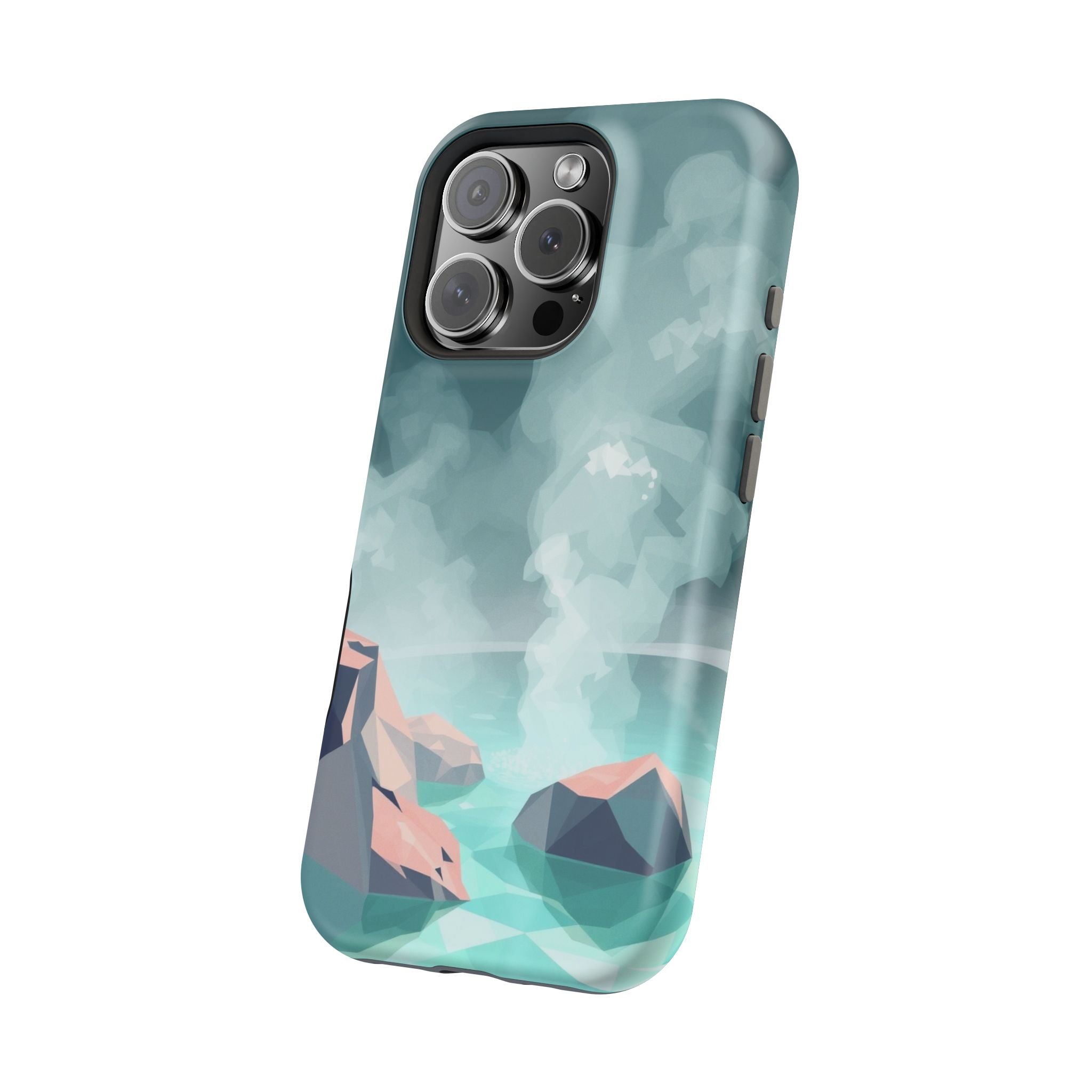 iPhone Mint And Blush Hot Spring Steam Slim Everyday iPhone 10 Designer · iPhone