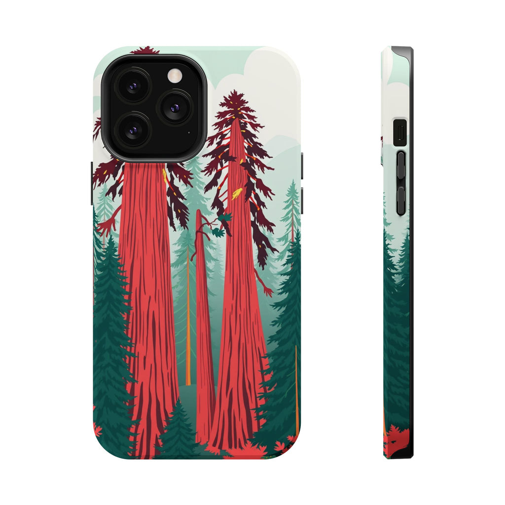iPhone Teal And Coral Redwood Forest Slim Everyday Designer Case · iPhone Case