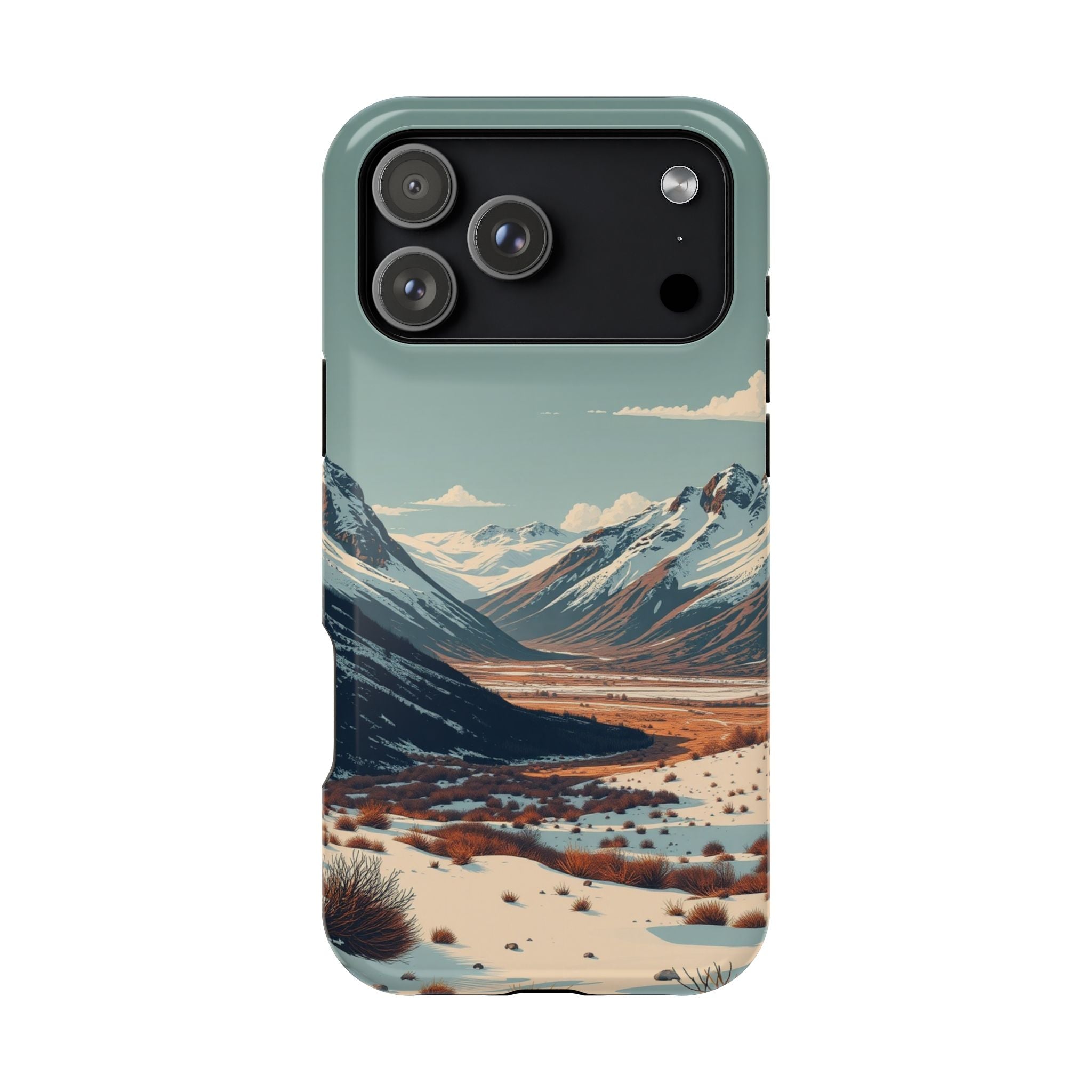 iPhone Serene Tundra Expanse Design Slim Everyday Designer Case · iPhone Case