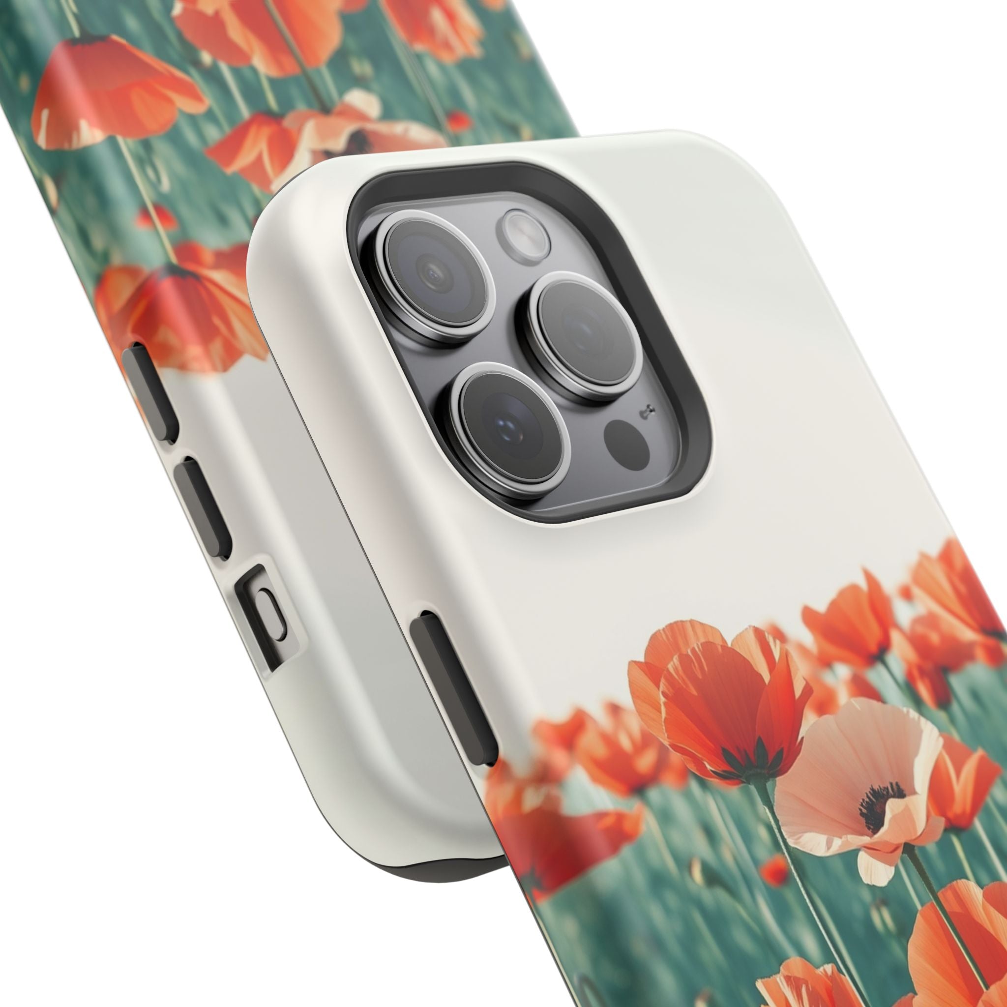 iPhone Mint And Blush Poppy Field 10 Slim Everyday Designer Case · iPhone Case