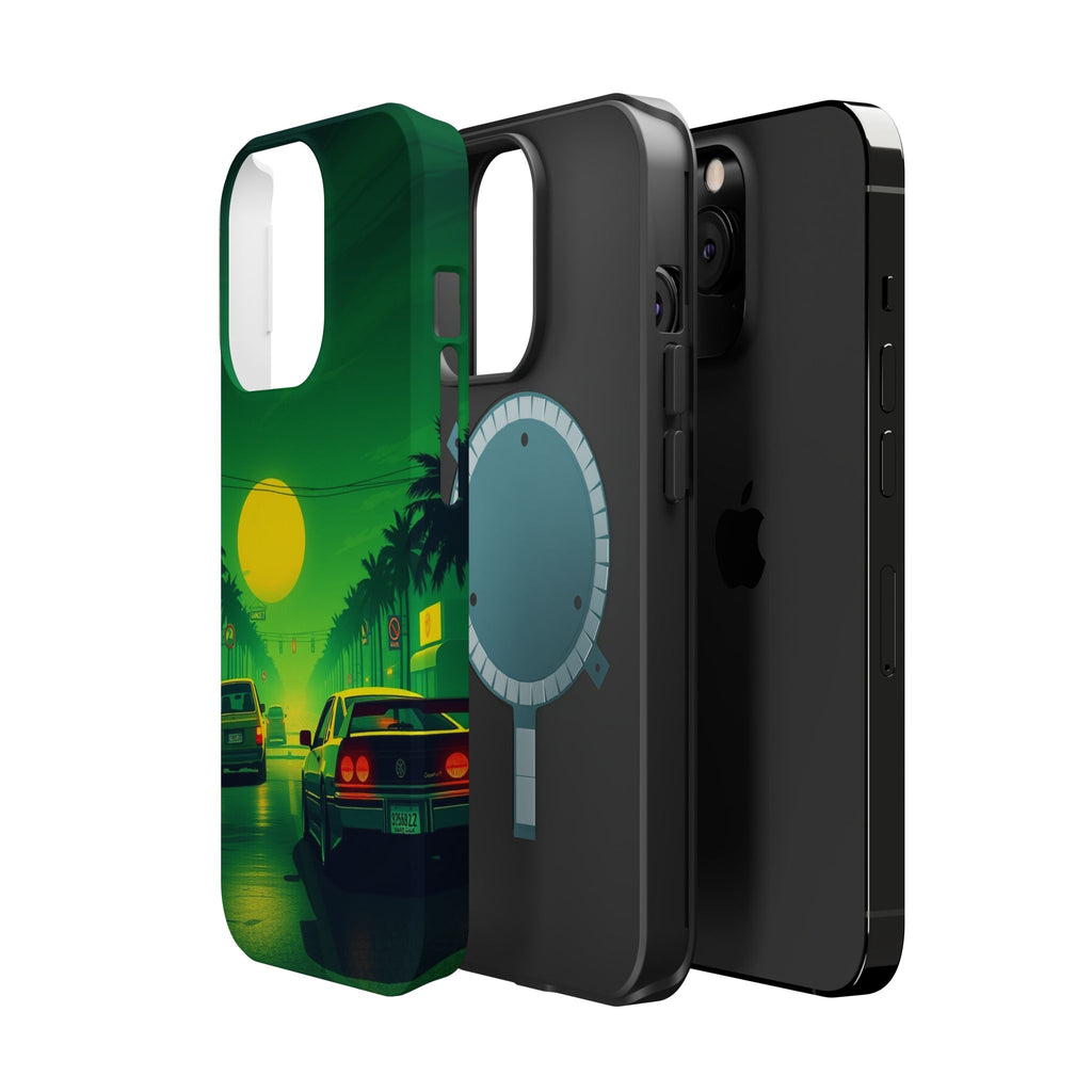 iPhone Dreamy Sunset Drive 80s Design Slim Everyday Designer Case · iPhone Case