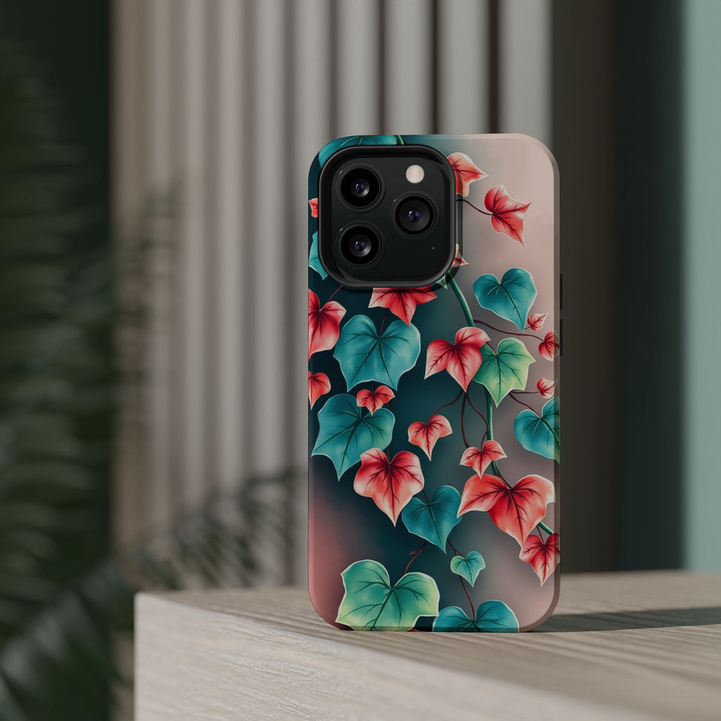 iPhone Art Nouveau Vine Teal And Coral Slim Snap Case · iPhone Case