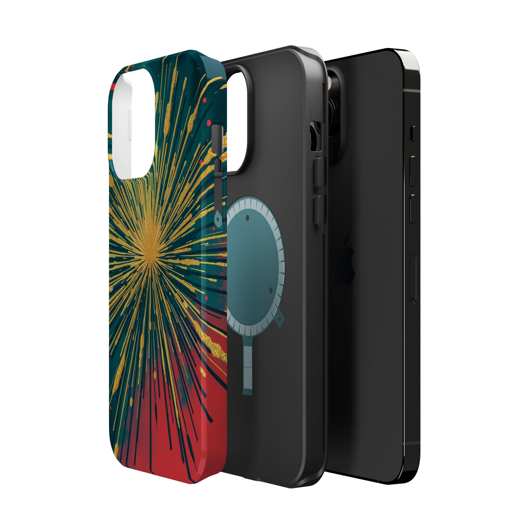 iPhone Gold Foil Burst Dark Gothic Ink Slim Everyday Designer Case · iPhone Case