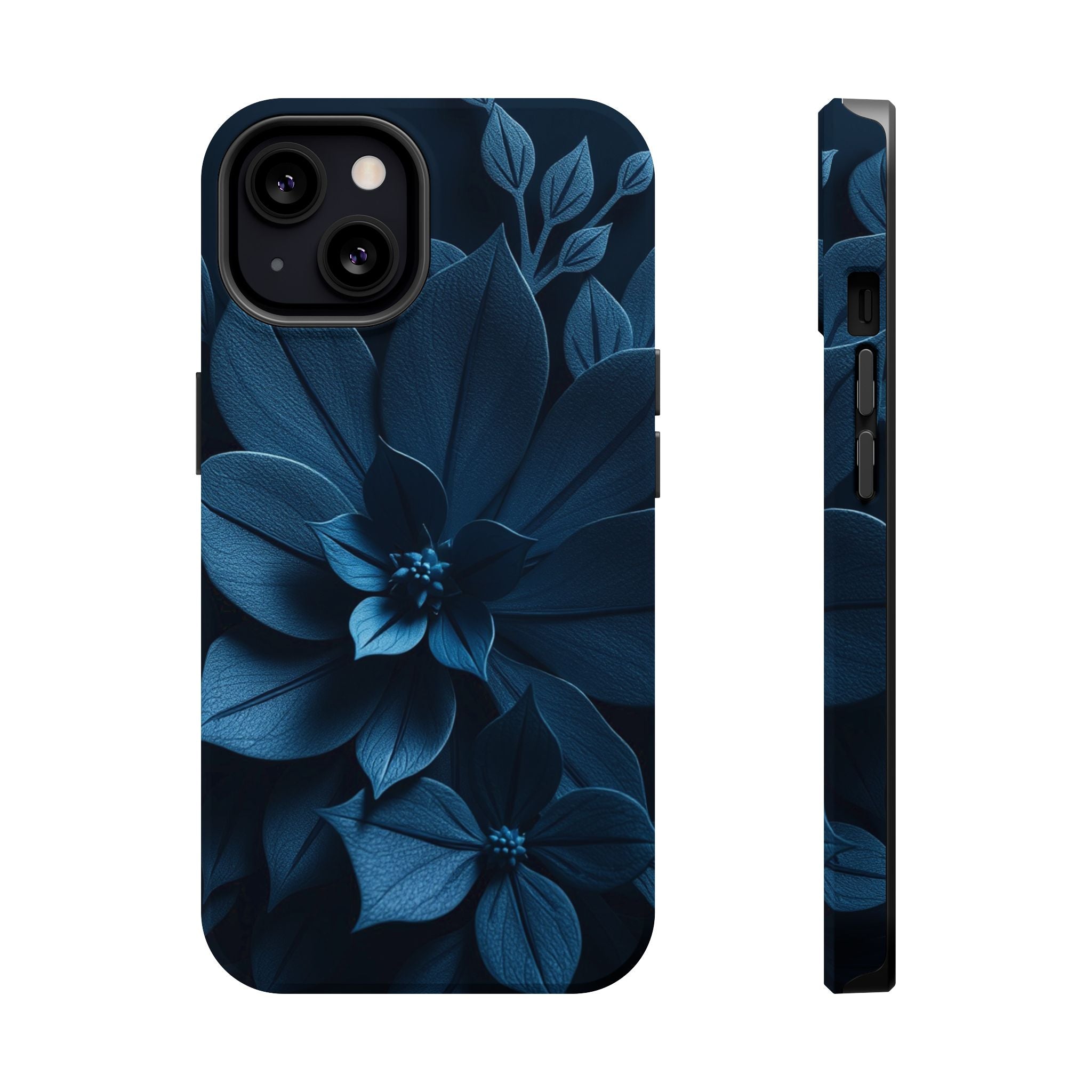 iPhone Midnight Blue And Silver Floral Dark Academia iPhone Slim · iPhone Case
