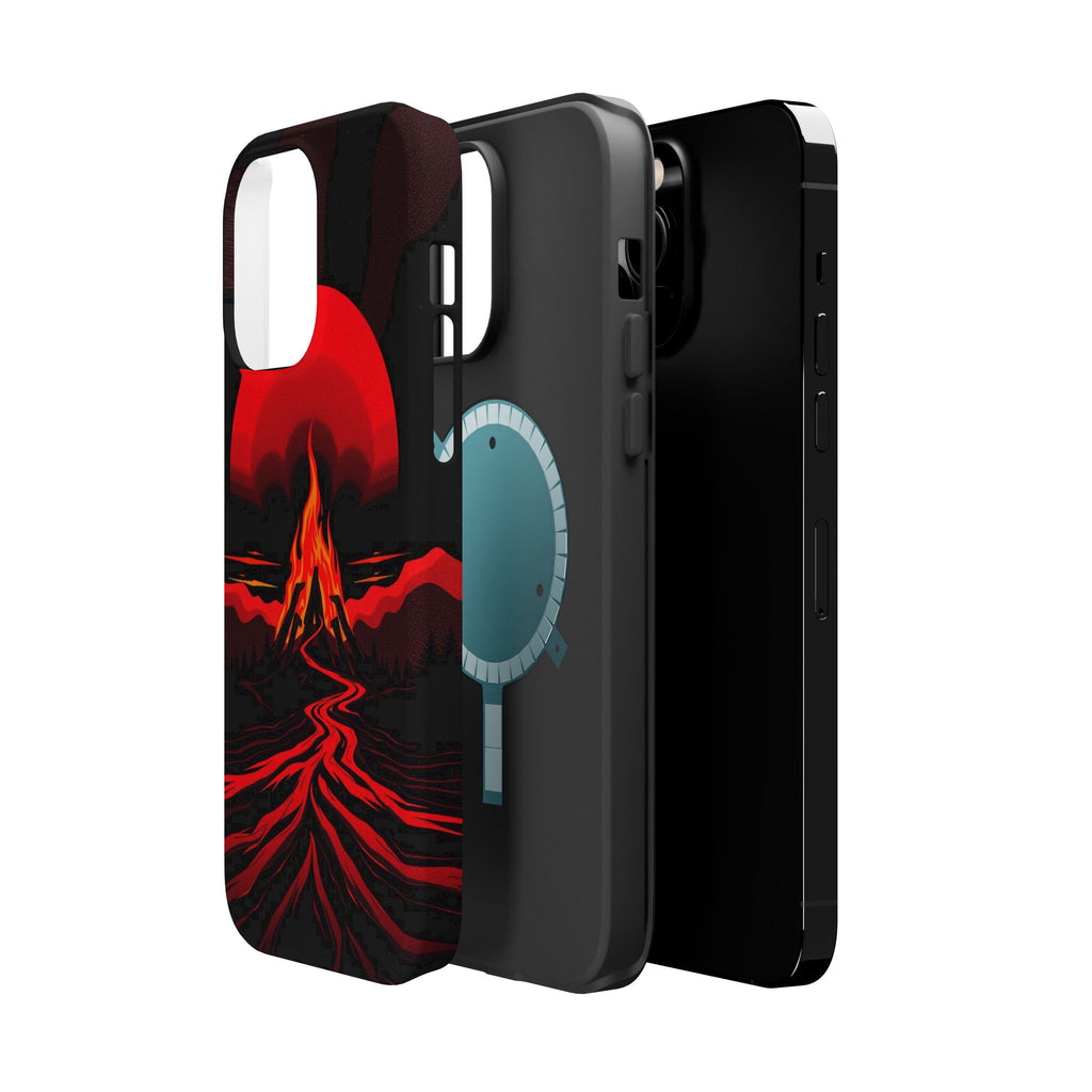 iPhone Black And Crimson Wildfire Glow Slim Everyday Designer Case · iPhone Case