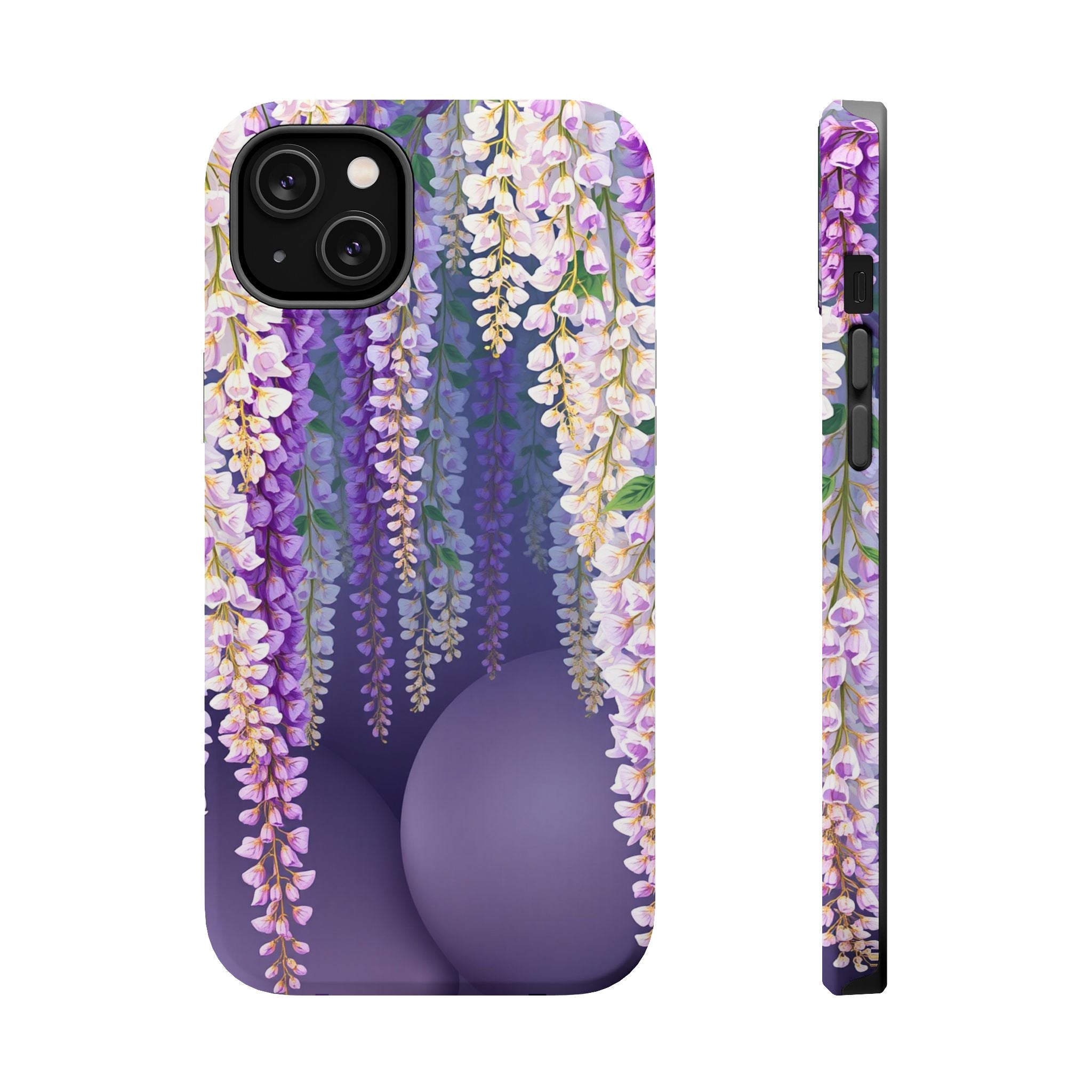 iPhone Mint And Blush Wisteria Cascade Slim Everyday Designer Case · iPhone Case