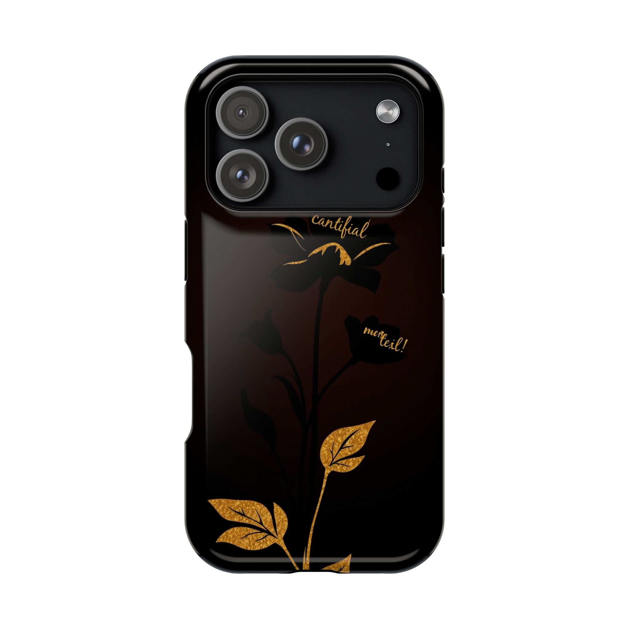 iPhone Earthy Floral Silhouette Design Slim Everyday Designer Case · iPhone Case