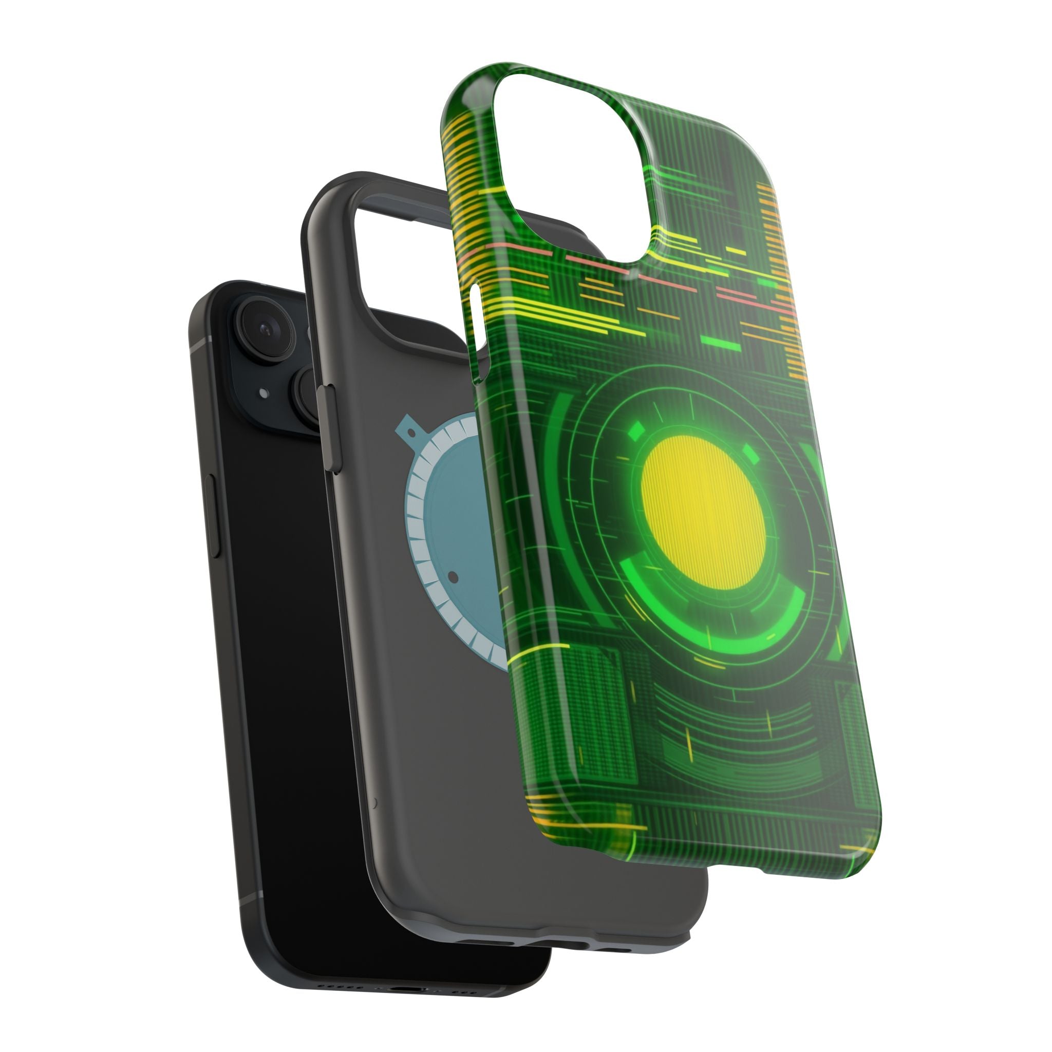 iPhone Emerald Green And Gold VHS Static Slim Everyday Designer Case · iPhone Ca