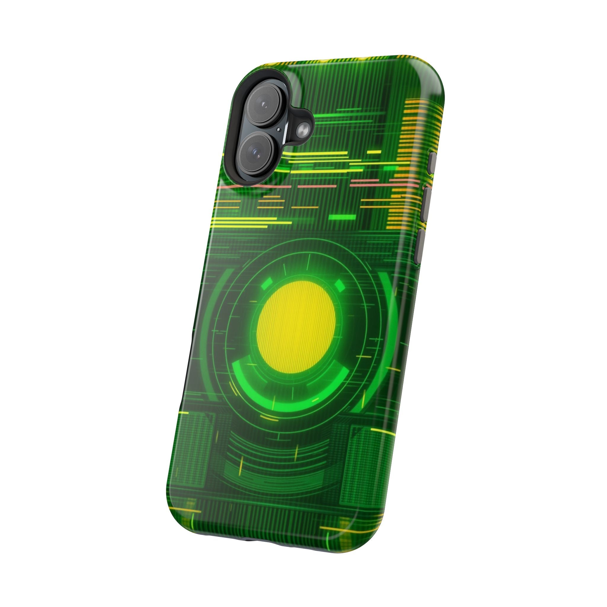 iPhone Emerald Green And Gold VHS Static Slim Everyday Designer Case · iPhone Ca