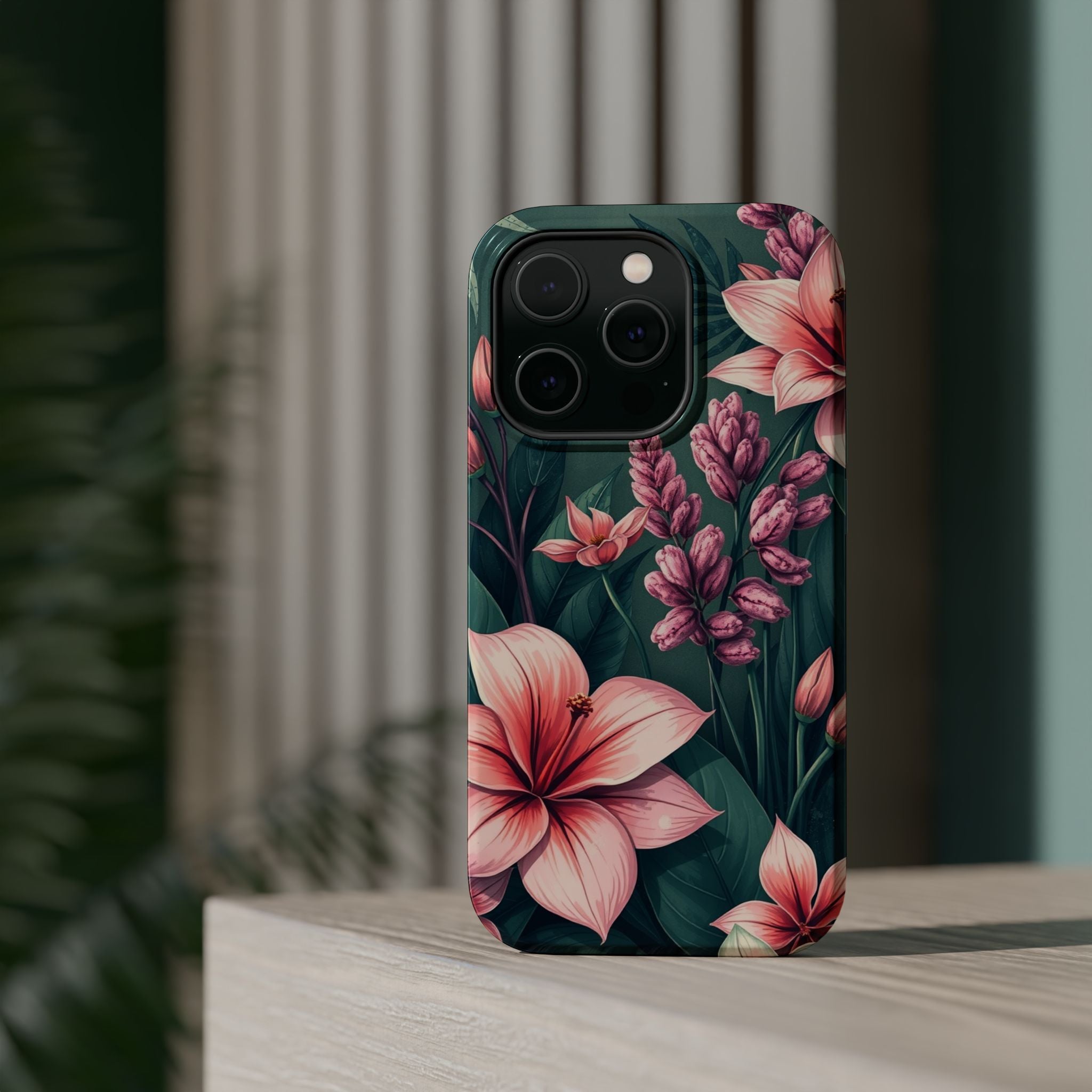 iPhone Mint And Blush Jungle Floral Slim Everyday Designer Case · iPhone Case