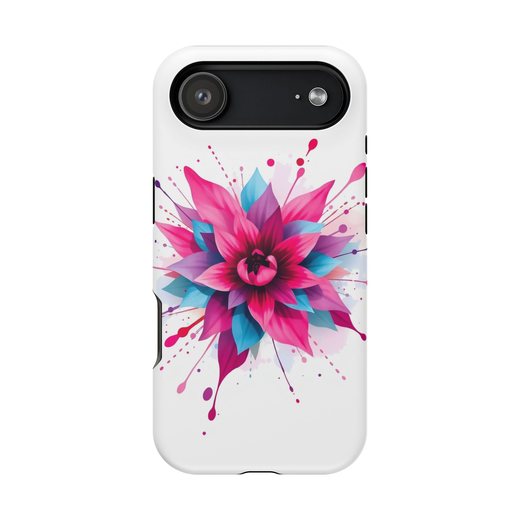 iPhone Floral Watercolor Splash Electric Art Slim iPhone Everyday · iPhone Case