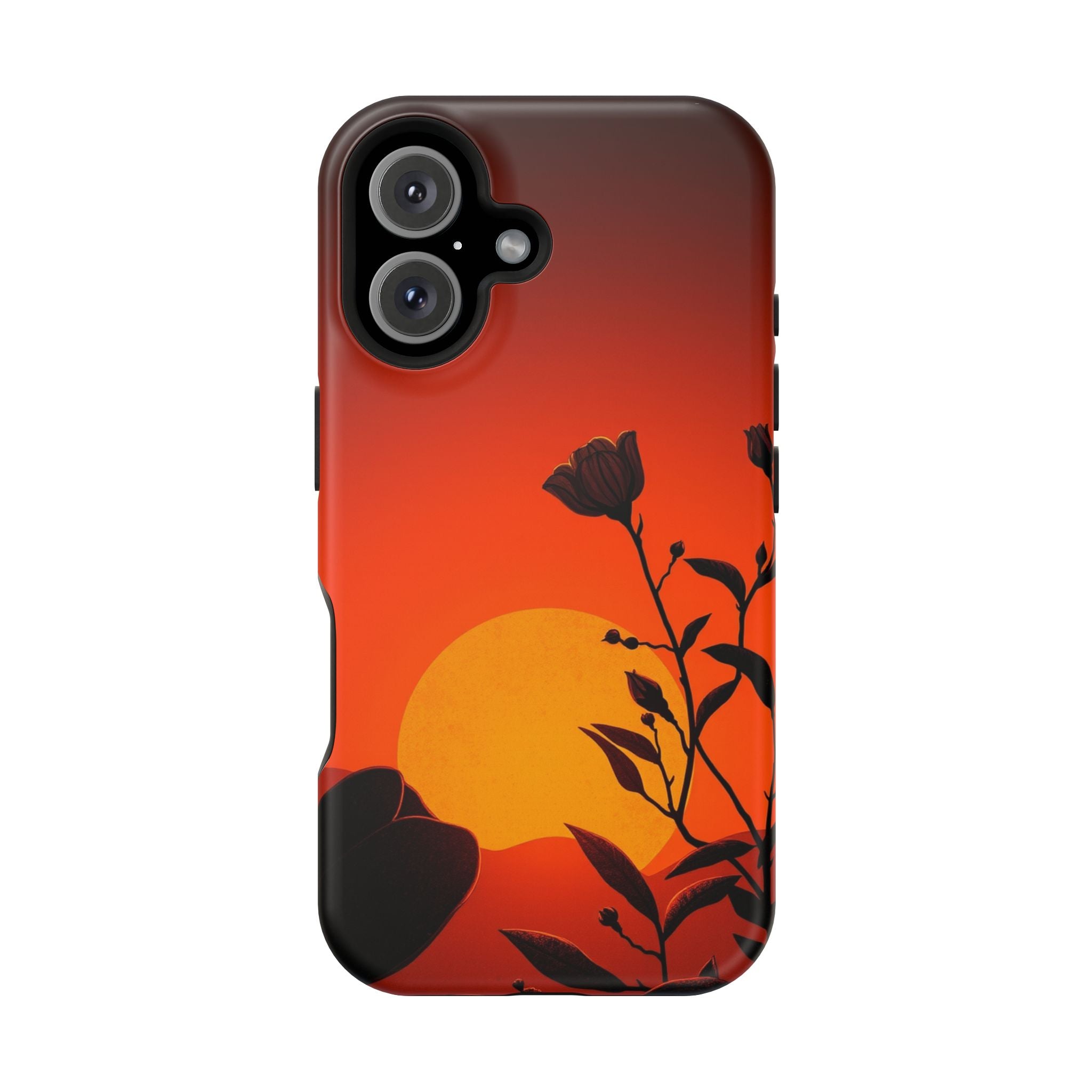 iPhone Bloom and Leaf Dark Gothic Ink Slim Everyday Designer Case · iPhone Case