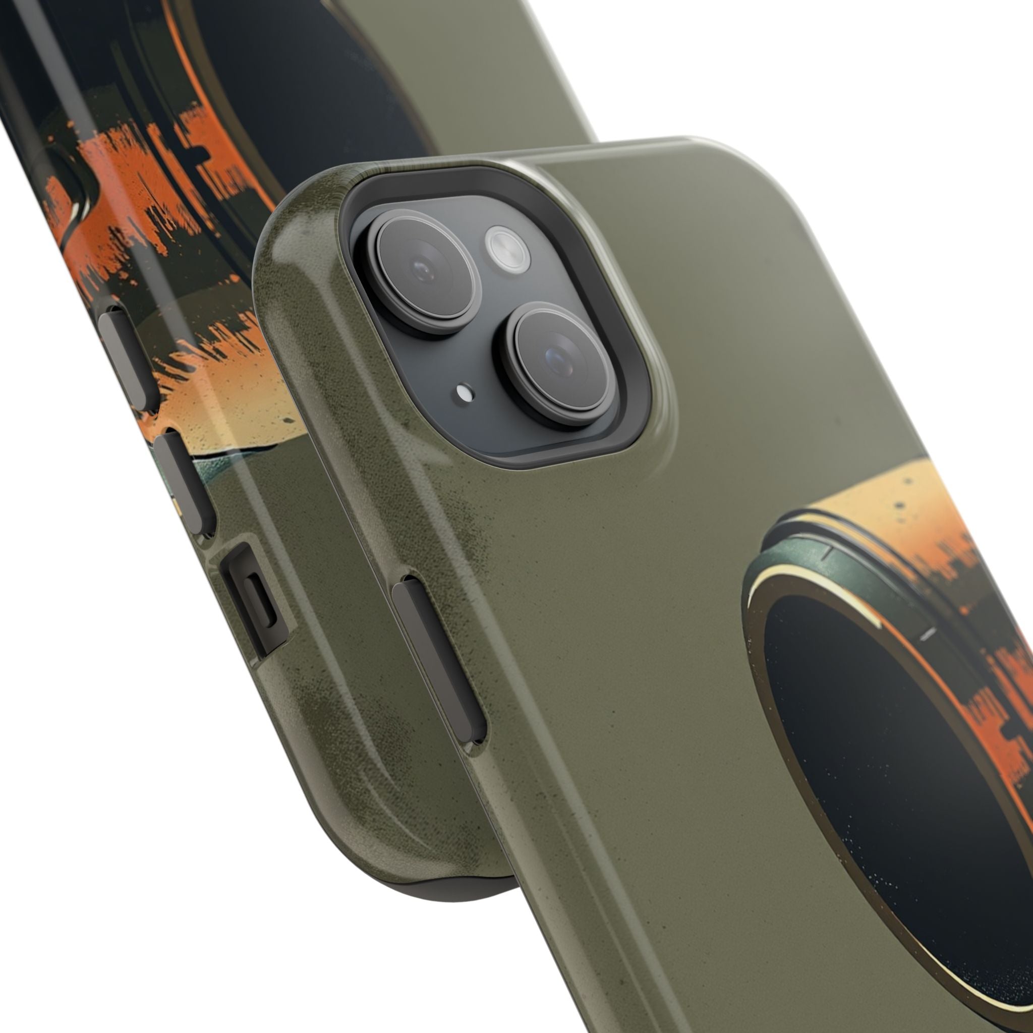 iPhone Charcoal And Copper Vintage Postcard Slim Everyday Designer Case · iPhone