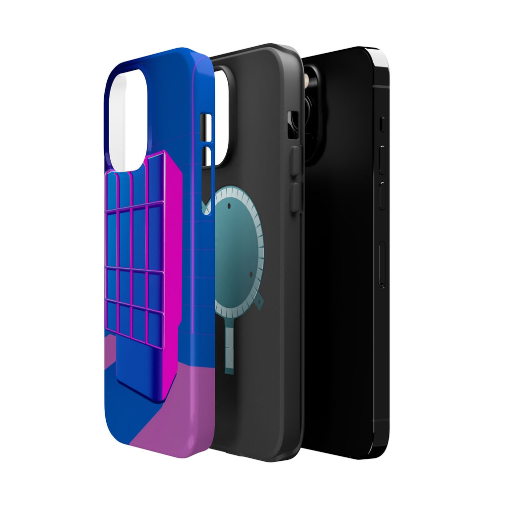 iPhone Earthy 80s Grid Synthwave Design Slim Everyday Designer Case · iPhone Cas