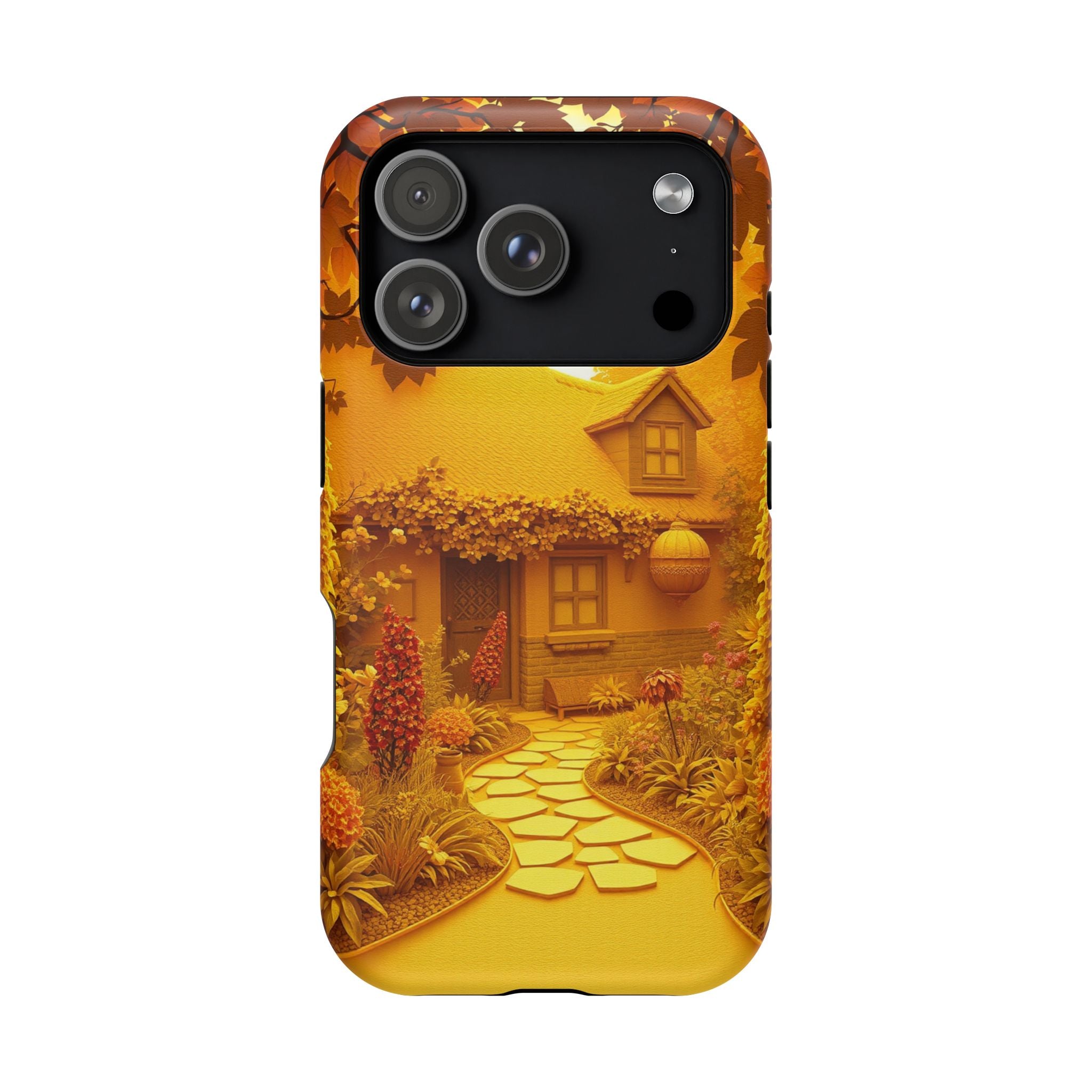 iPhone Vibrant Cottage Garden Design Slim Everyday Designer Case · iPhone Case