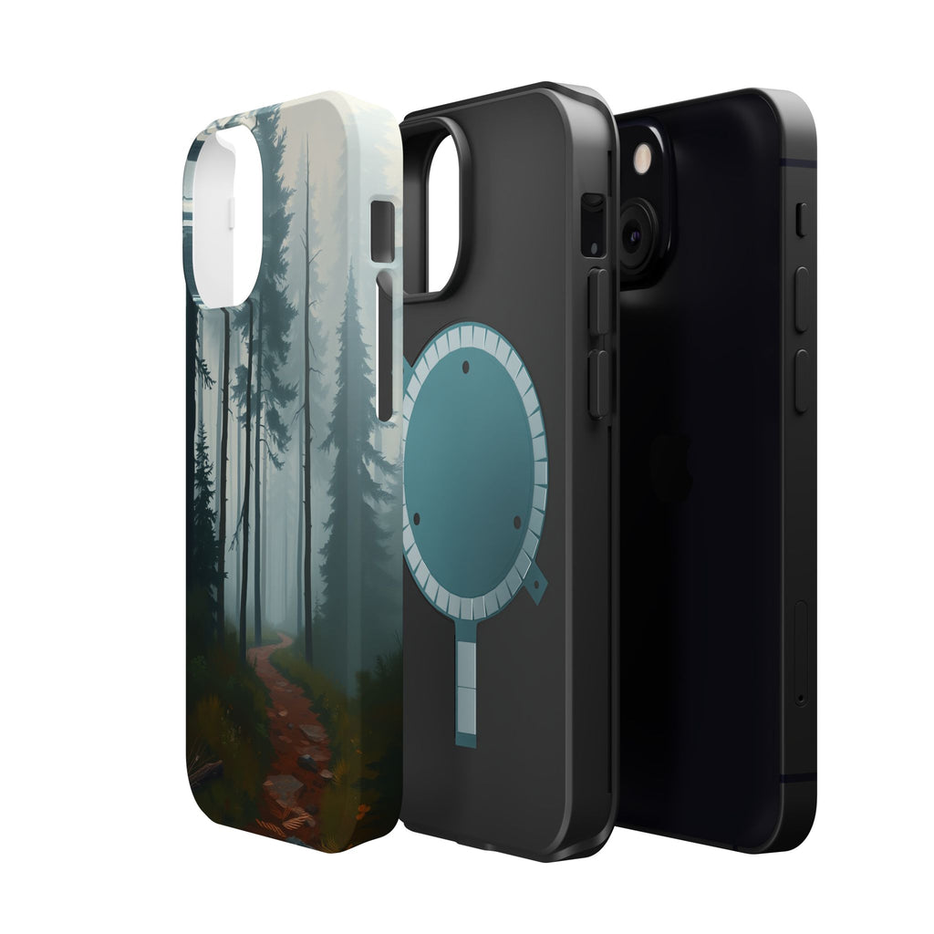 iPhone Serene Misty Forest Path Design Slim Everyday Designer Case · iPhone Case