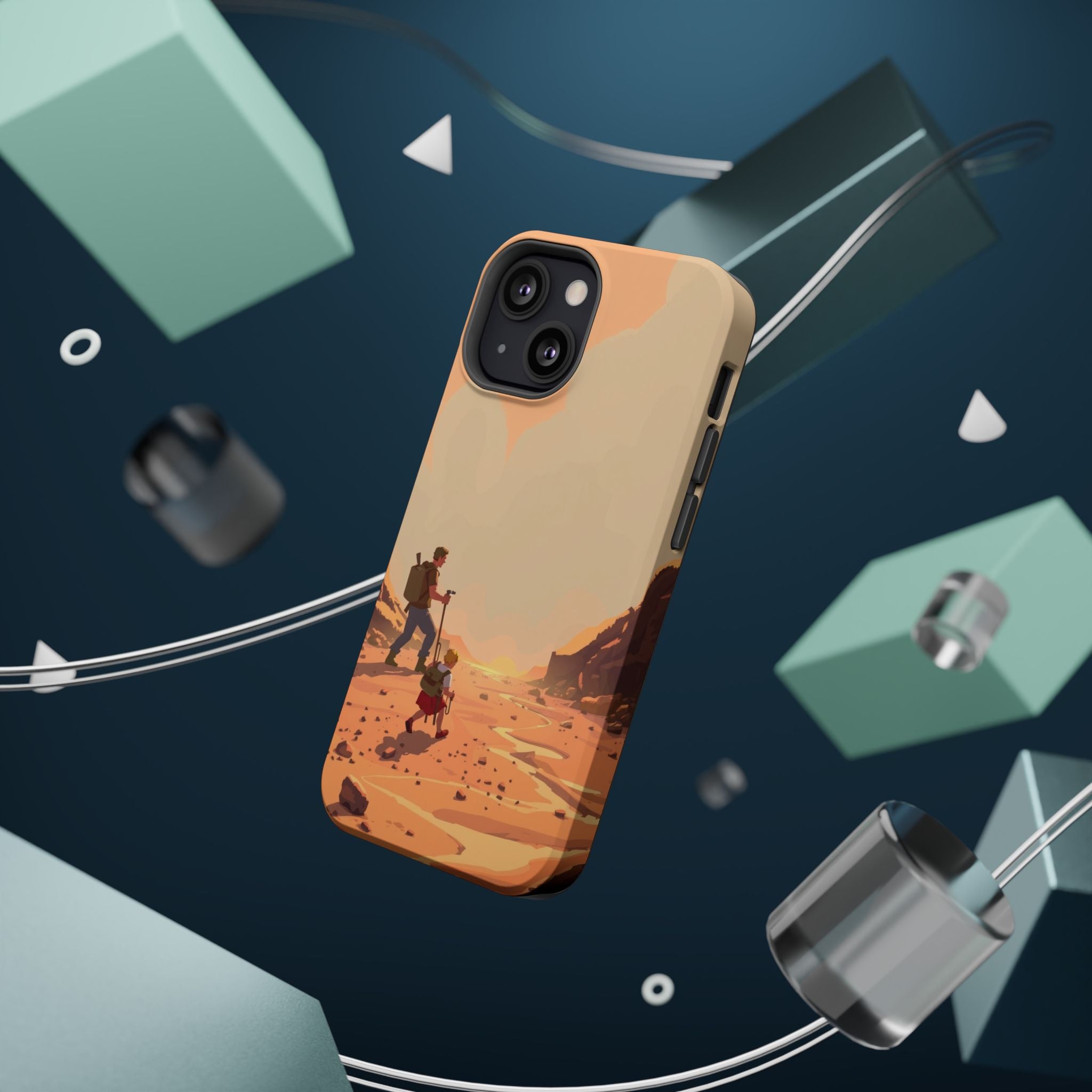 iPhone Burnt Orange And Sand Barely Surviving Slim Everyday Designer Case · iPho