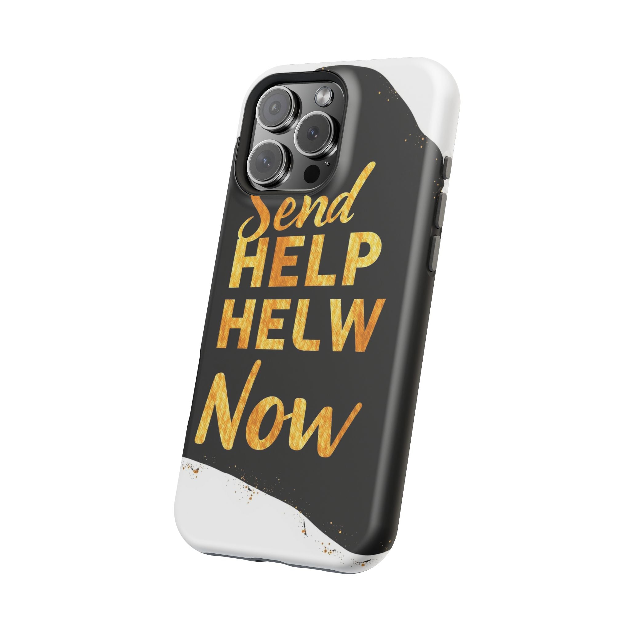 iPhone Send Help Now Enchanted Art Bold Modern Everyday Snap Case · iPhone Case