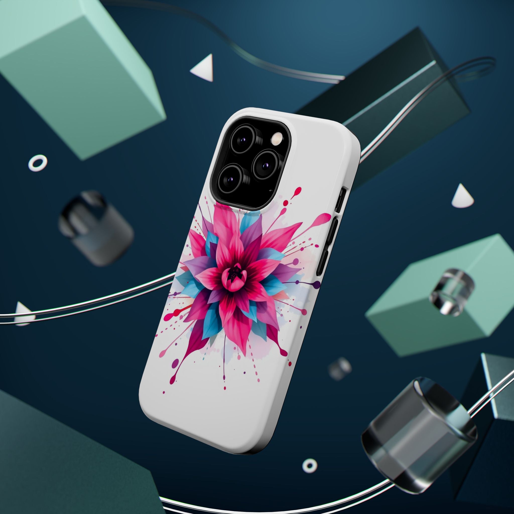 iPhone Floral Watercolor Splash Electric Art Slim iPhone Everyday · iPhone Case