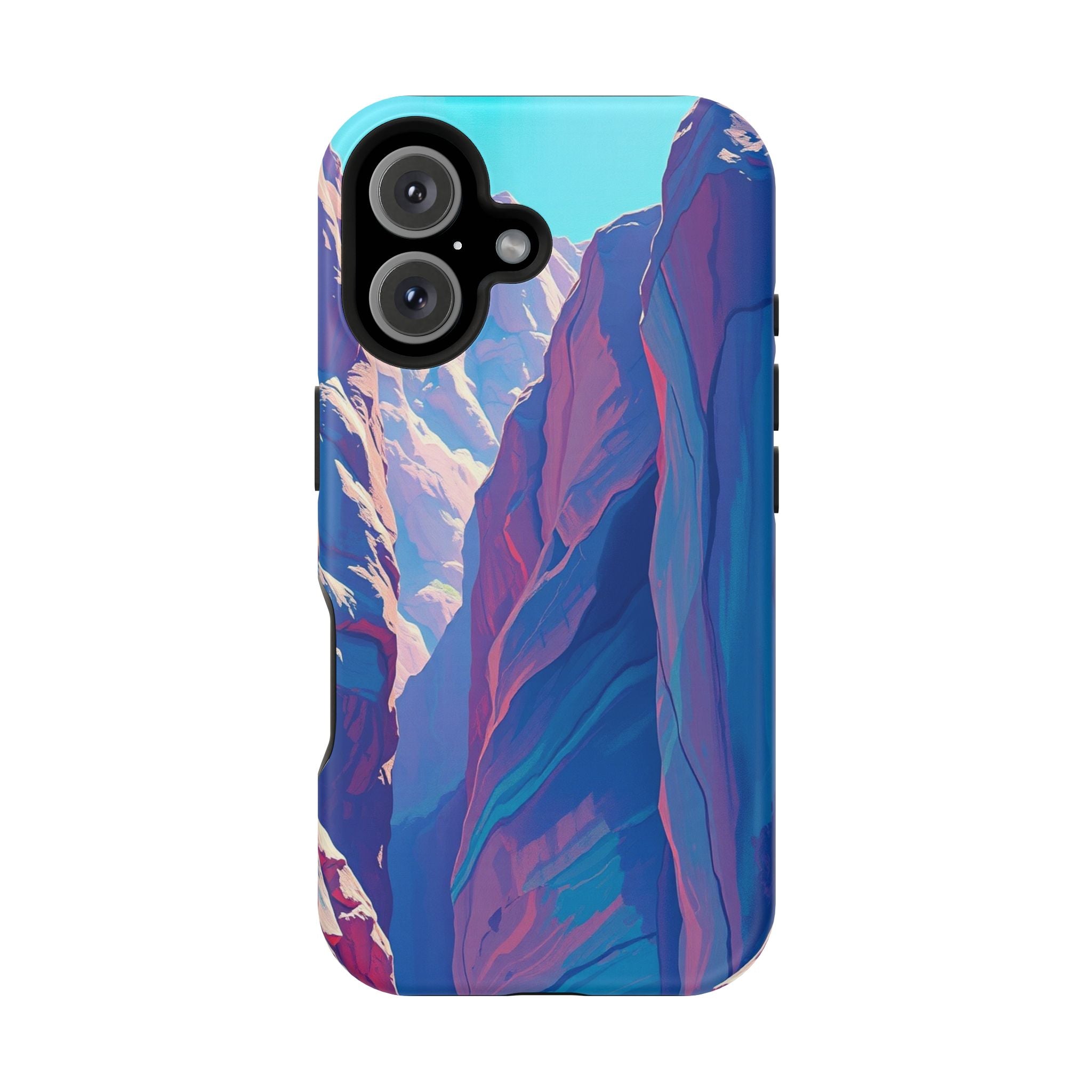 iPhone Cyan And Magenta Canyon Wall Slim Everyday Designer Case · iPhone Case