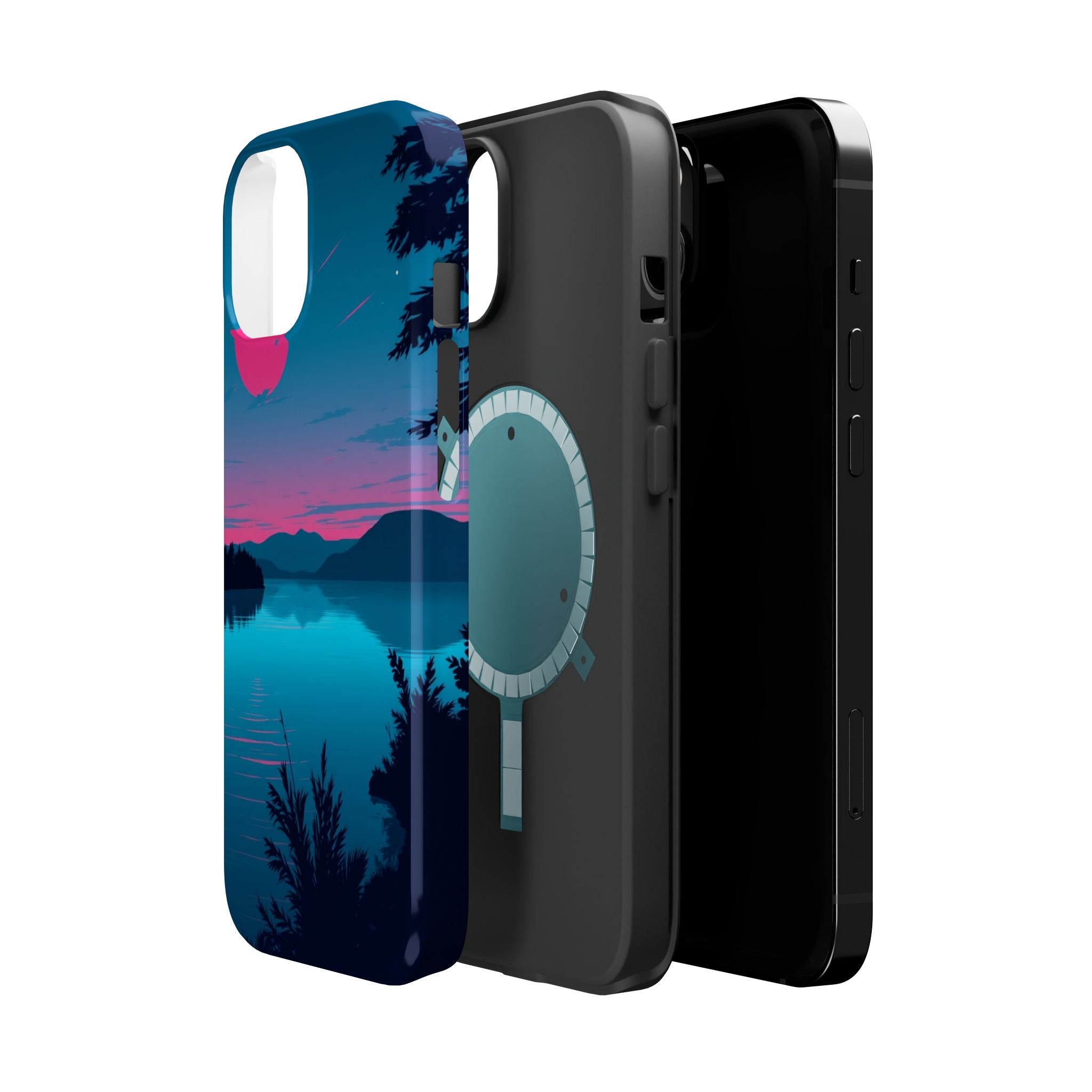 iPhone Cyan And Magenta Lake at Twilight Slim Everyday iPhone Designer · iPhone